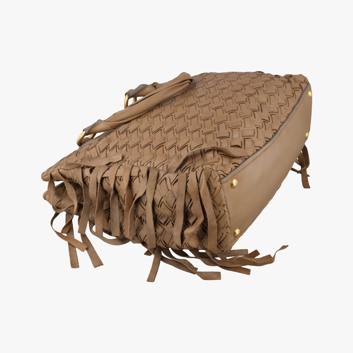 Vintage Miu Miu Intrecciato Brown leather  handbag | stylenewstar