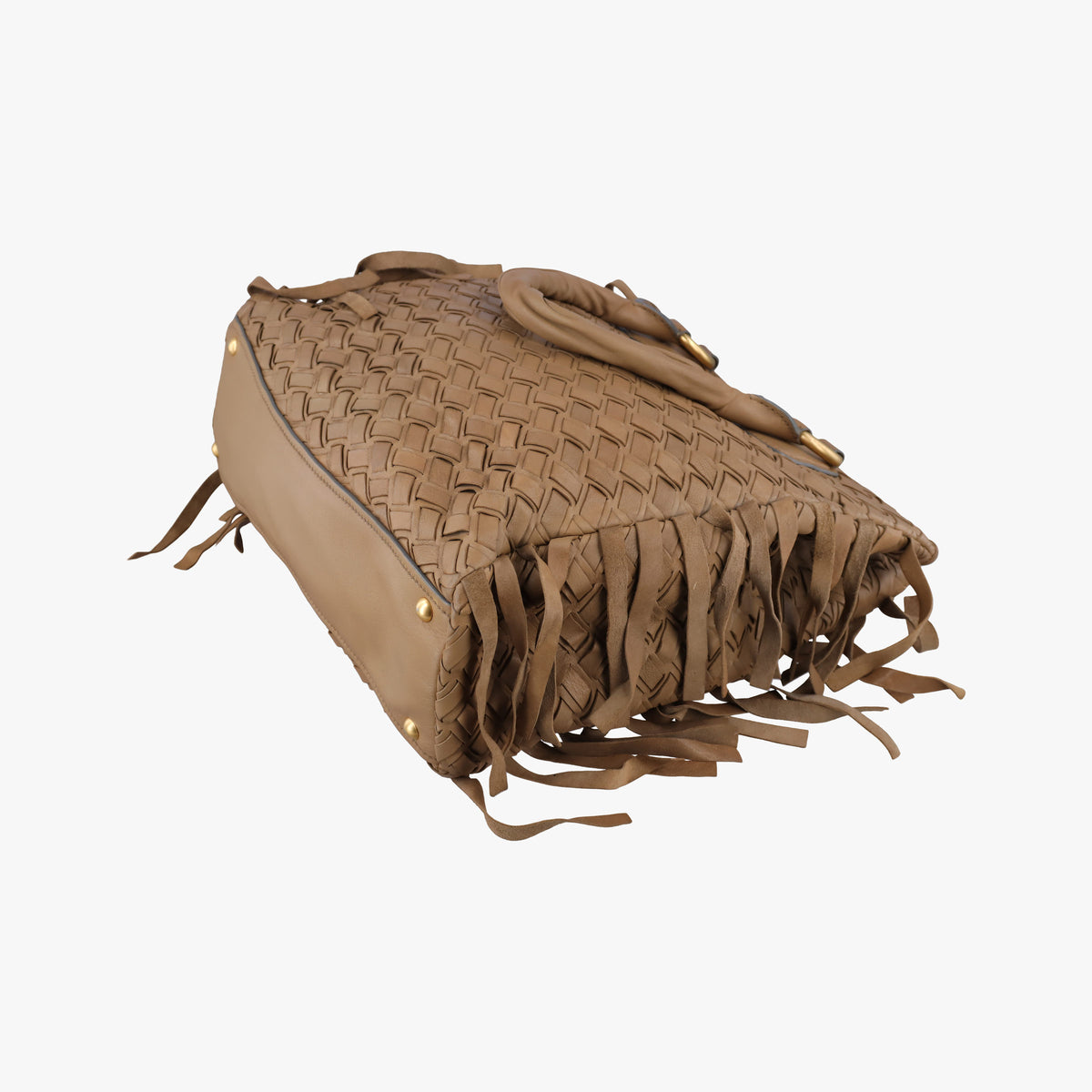 Vintage Miu Miu Intrecciato Brown leather  handbag | stylenewstar