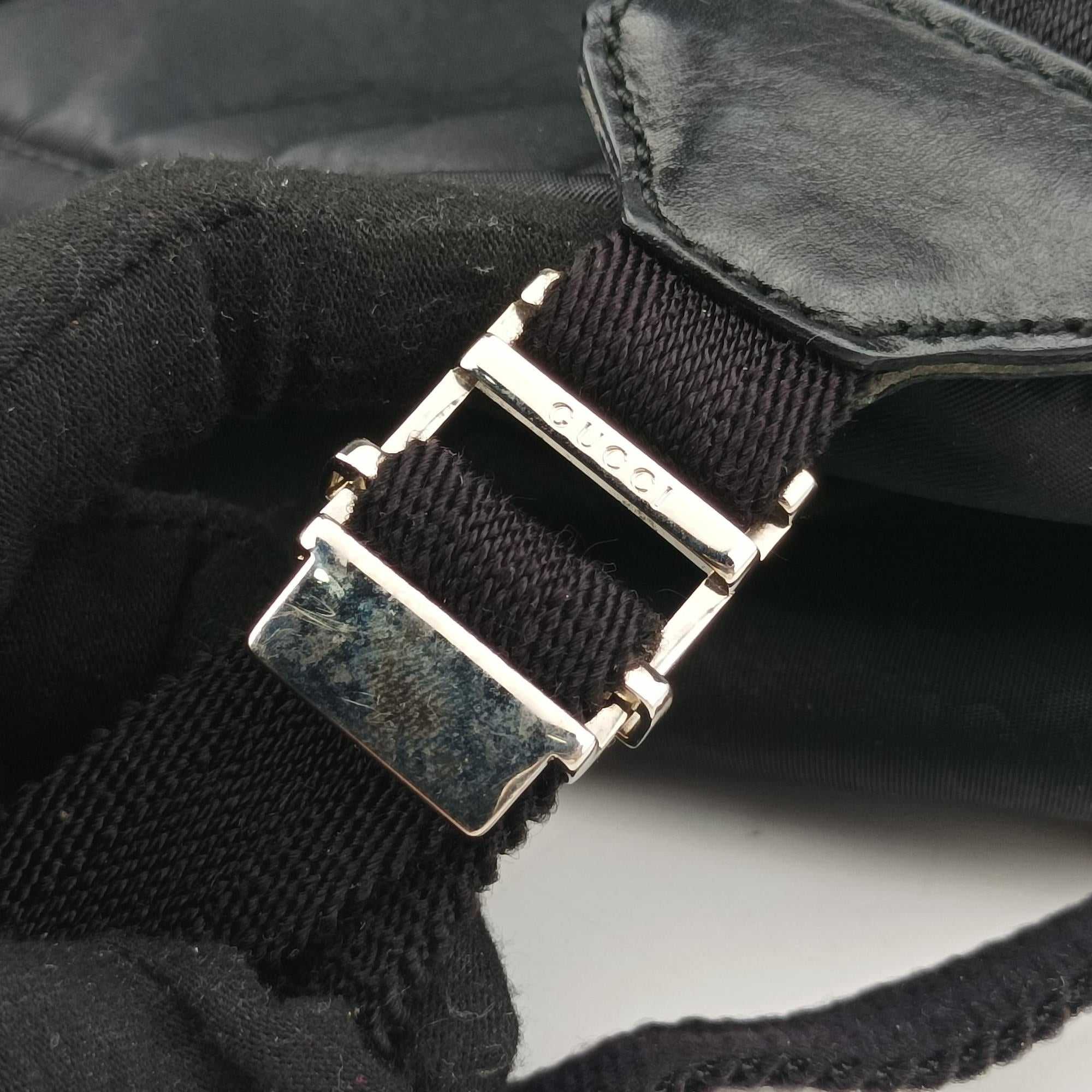 Secondhand Gucci Guccissima Nylon Black nylon 190278 backpack/rucksack | stylenewstar