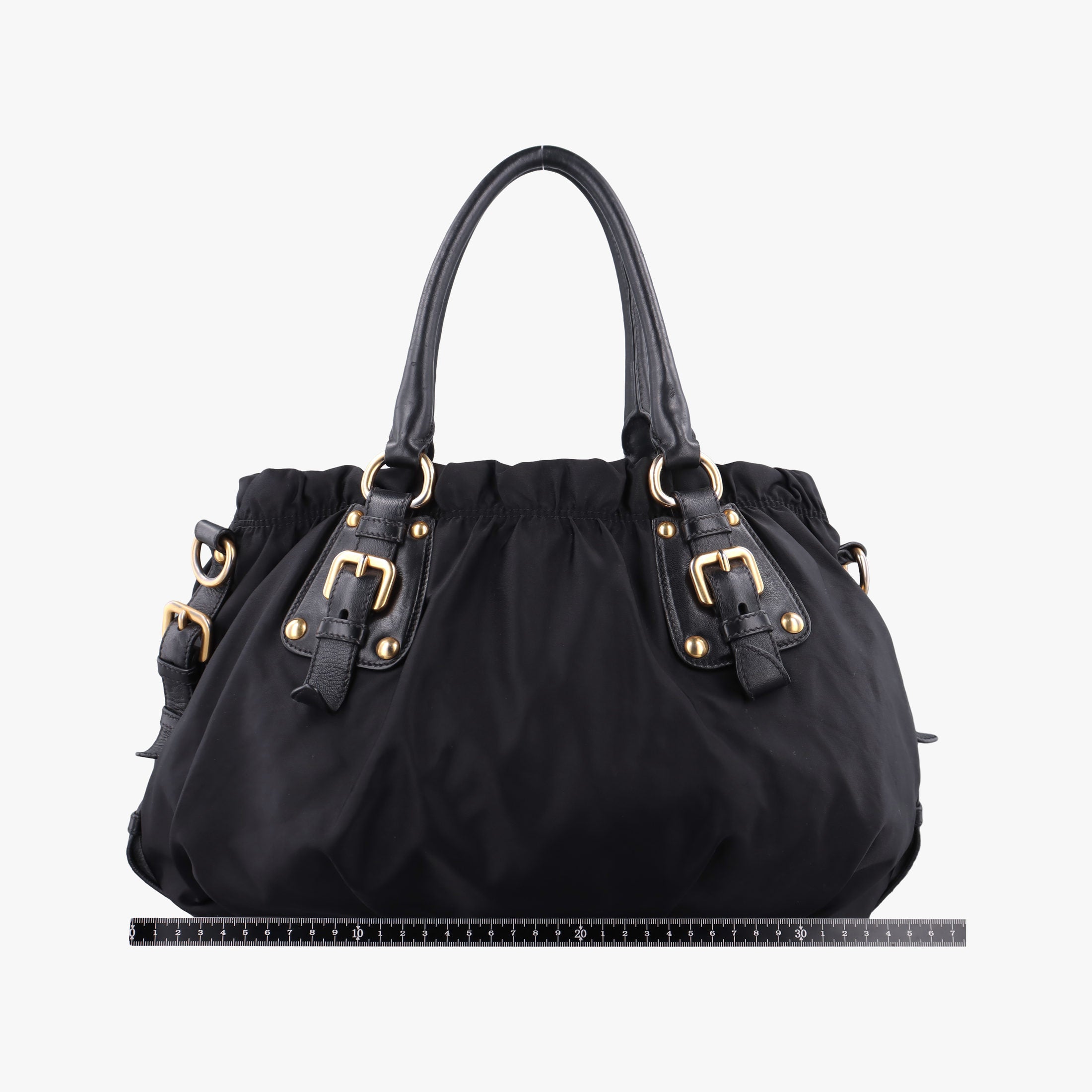 Pre-owned Prada Gaufre Black Nylon BR4259 shoulderbag | stylenewstar