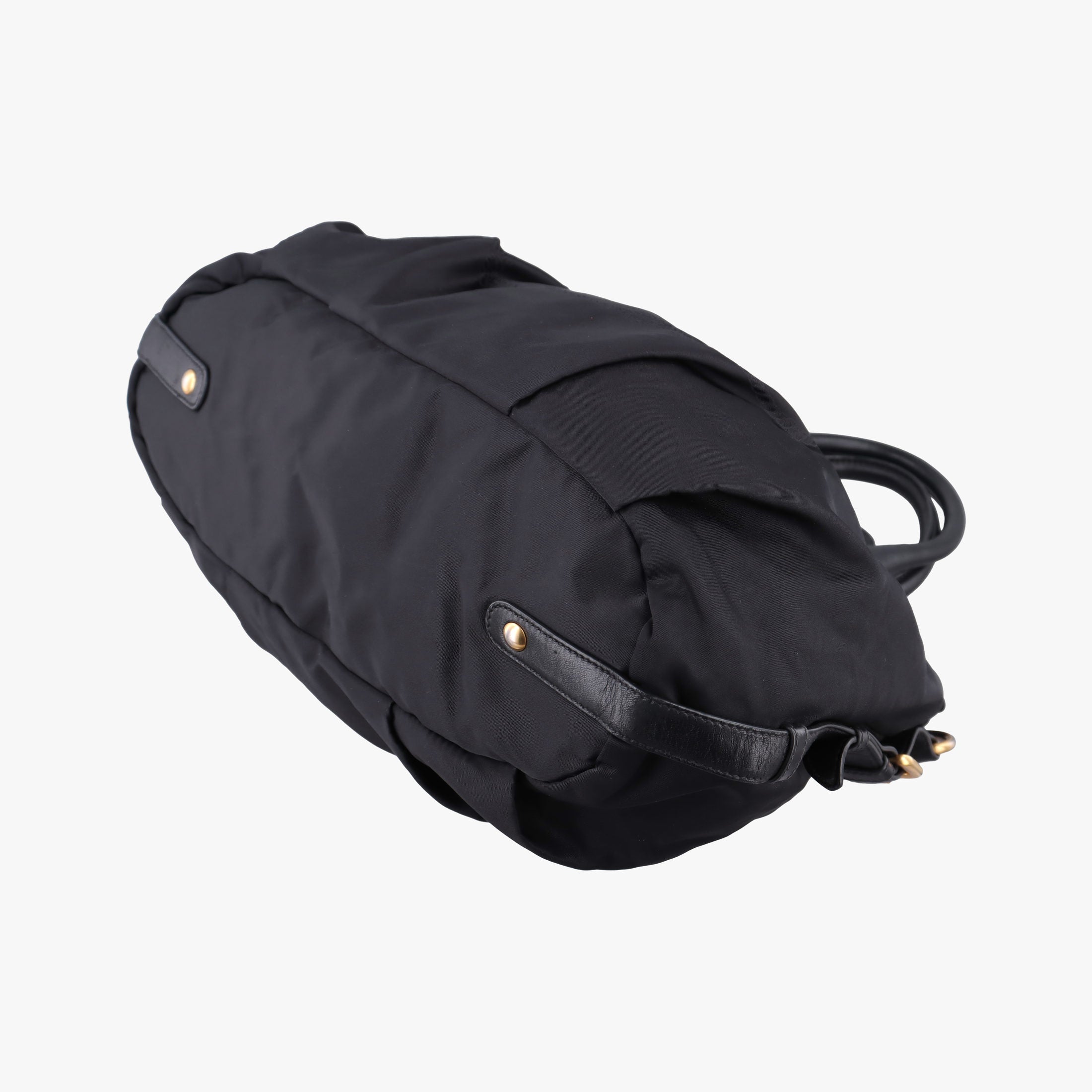 Pre-owned Prada Gaufre Black Nylon BR4259 shoulderbag | stylenewstar
