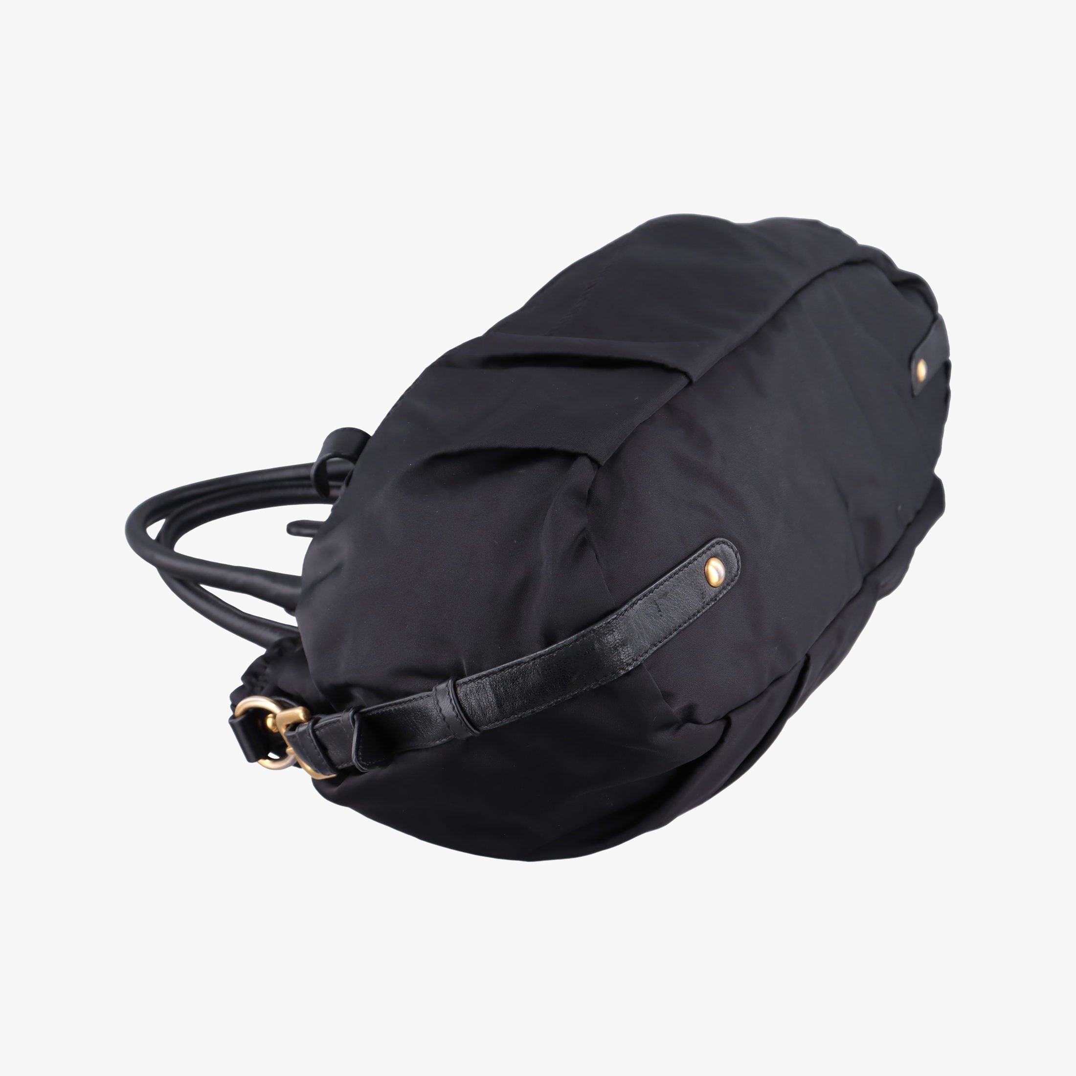 Pre-owned Prada Gaufre Black Nylon BR4259 shoulderbag | stylenewstar