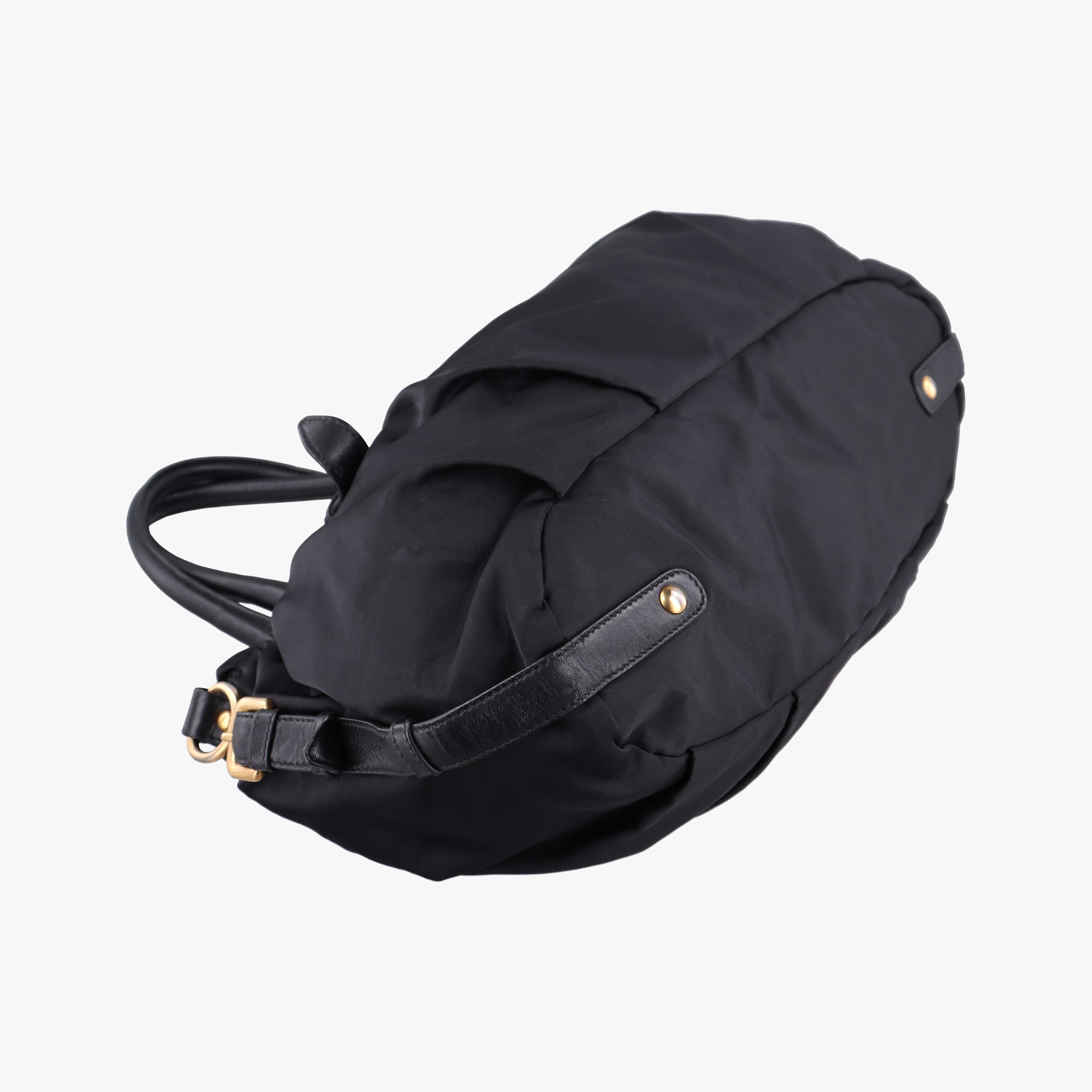 Pre-owned Prada Gaufre Black Nylon BR4259 shoulderbag | stylenewstar