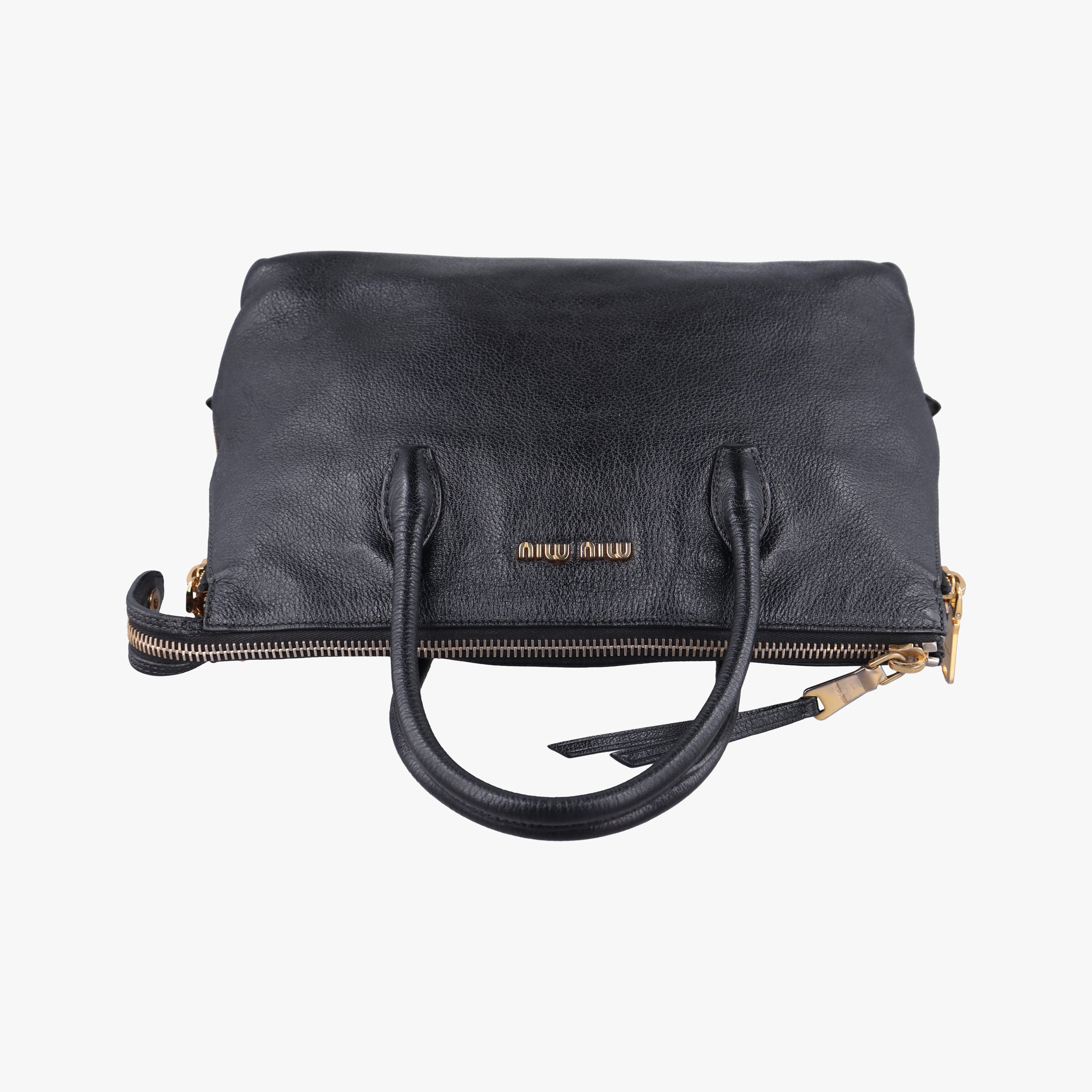 Vintage Miu Miu Madras Black Leather RN1016 handbag | stylenewstar