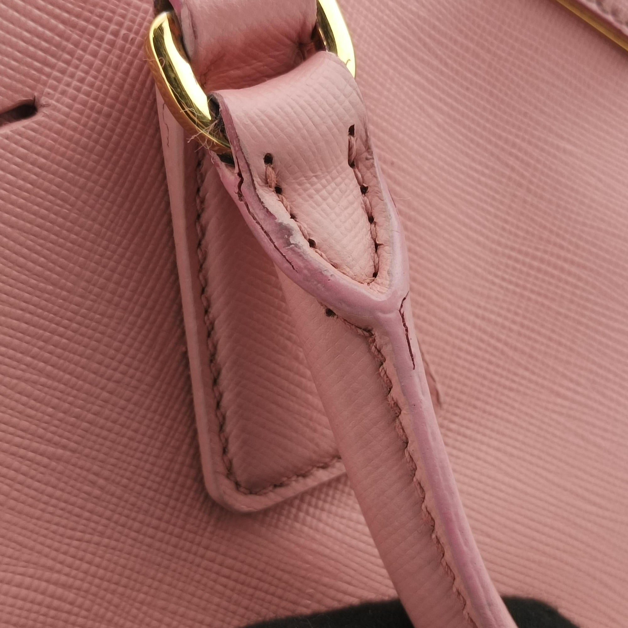 Pre-owned Prada Galleria Pink SAFFIANO Leather BN1786 shoulderbag | stylenewstar