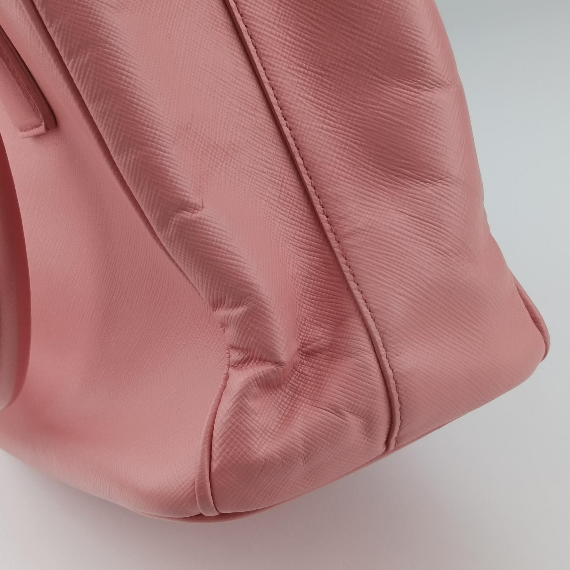 Pre-owned Prada Galleria Pink SAFFIANO Leather BN1786 shoulderbag | stylenewstar