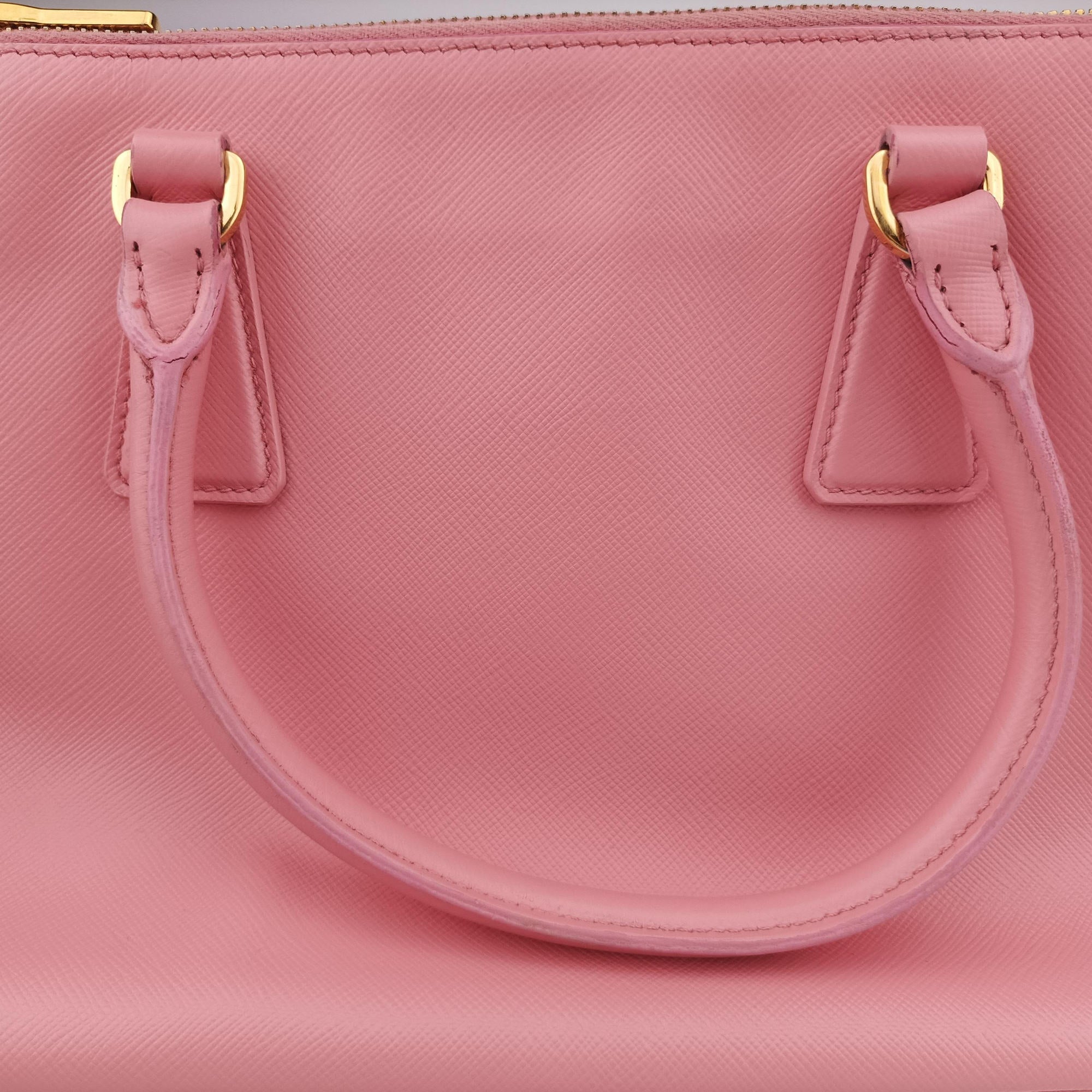 Pre-owned Prada Galleria Pink SAFFIANO Leather BN1786 shoulderbag | stylenewstar