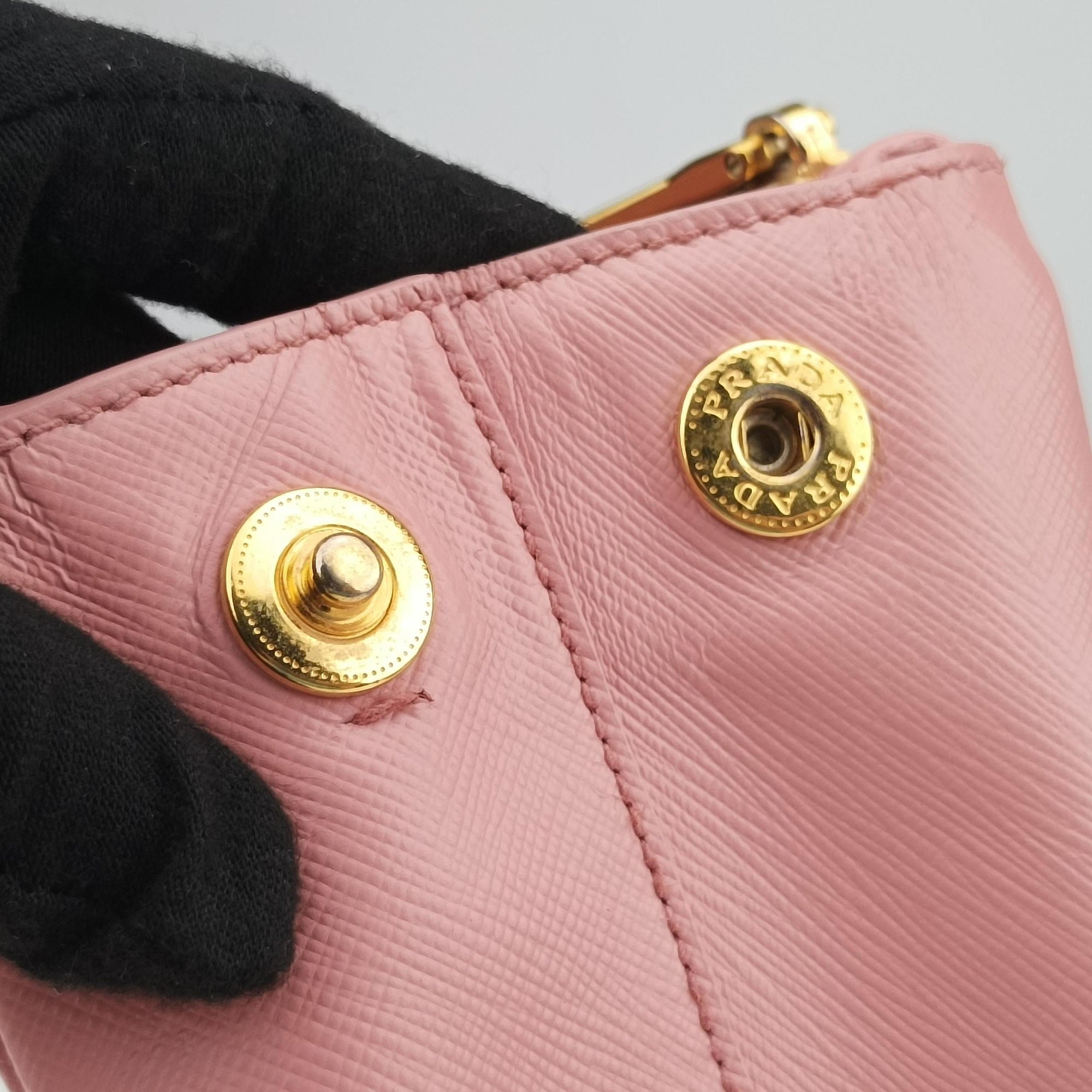 Pre-owned Prada Galleria Pink SAFFIANO Leather BN1786 shoulderbag | stylenewstar
