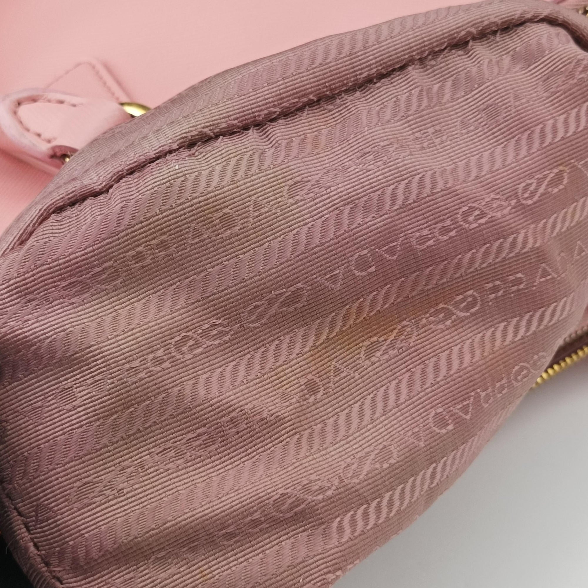 Pre-owned Prada Galleria Pink SAFFIANO Leather BN1786 shoulderbag | stylenewstar