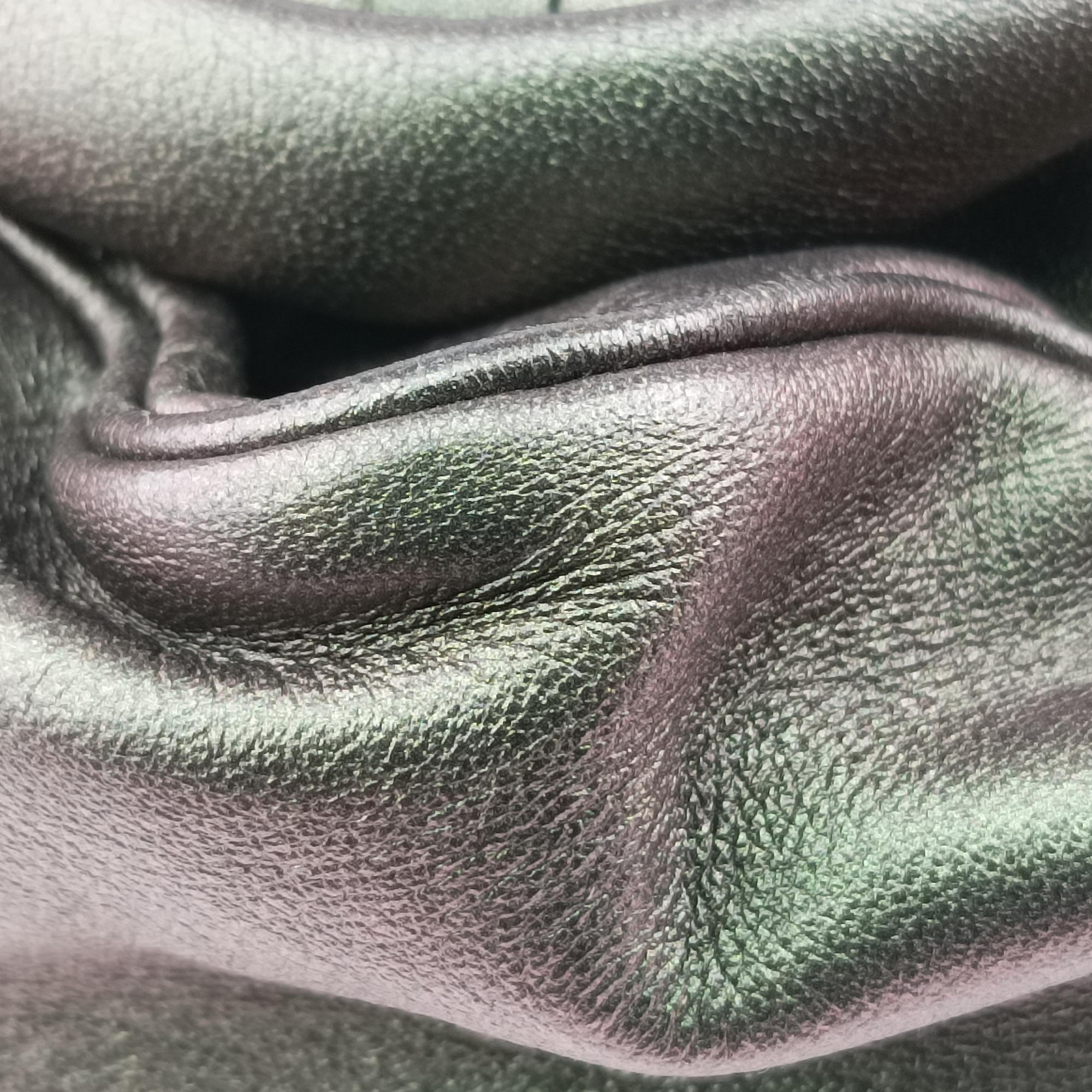 Pre-owned Bottega Veneta Iridescent Scarabee Iridescent Multi Pocket Tote  Iridescent Green Leather  shoulderbag | stylenewstar