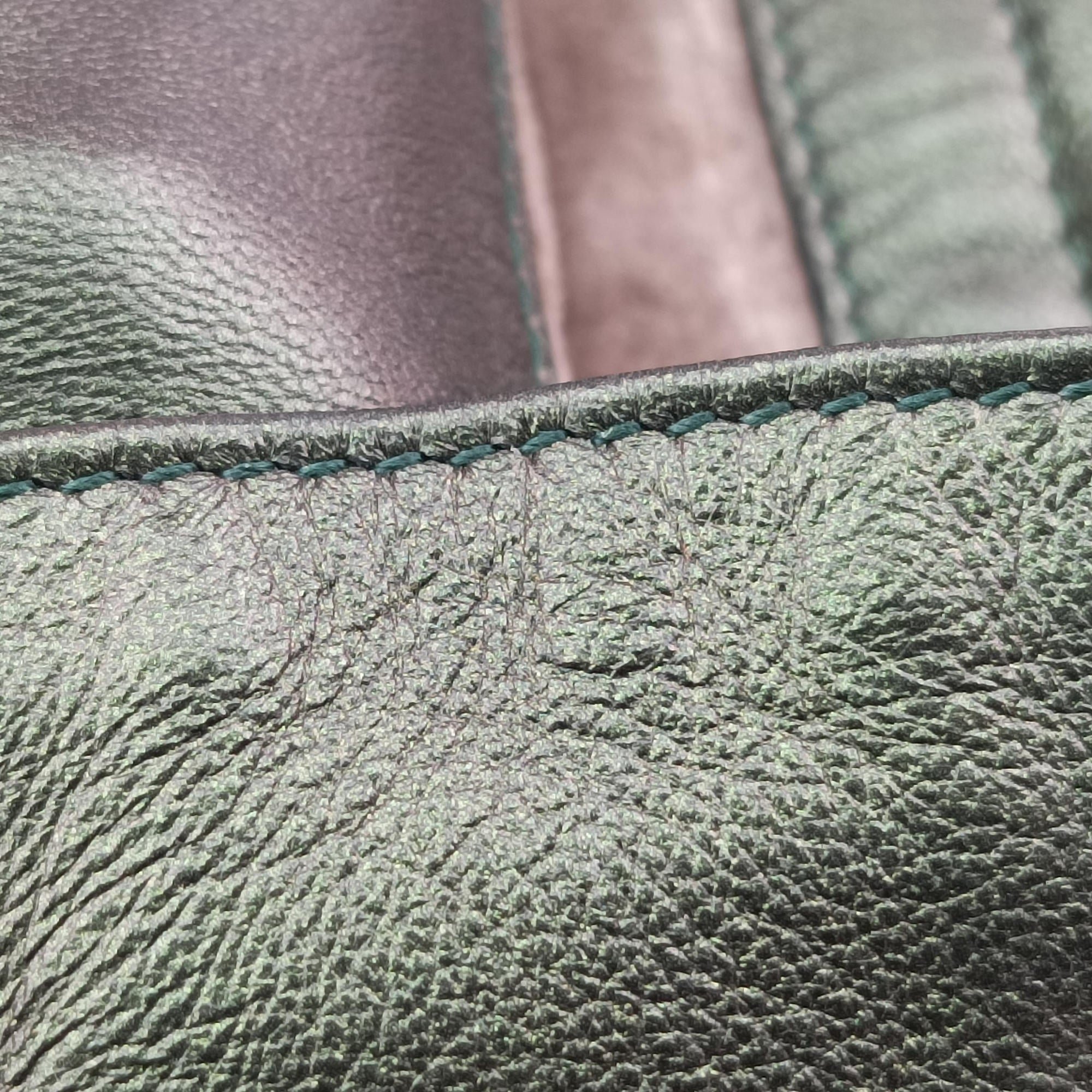 Pre-owned Bottega Veneta Iridescent Scarabee Iridescent Multi Pocket Tote  Iridescent Green Leather  shoulderbag | stylenewstar