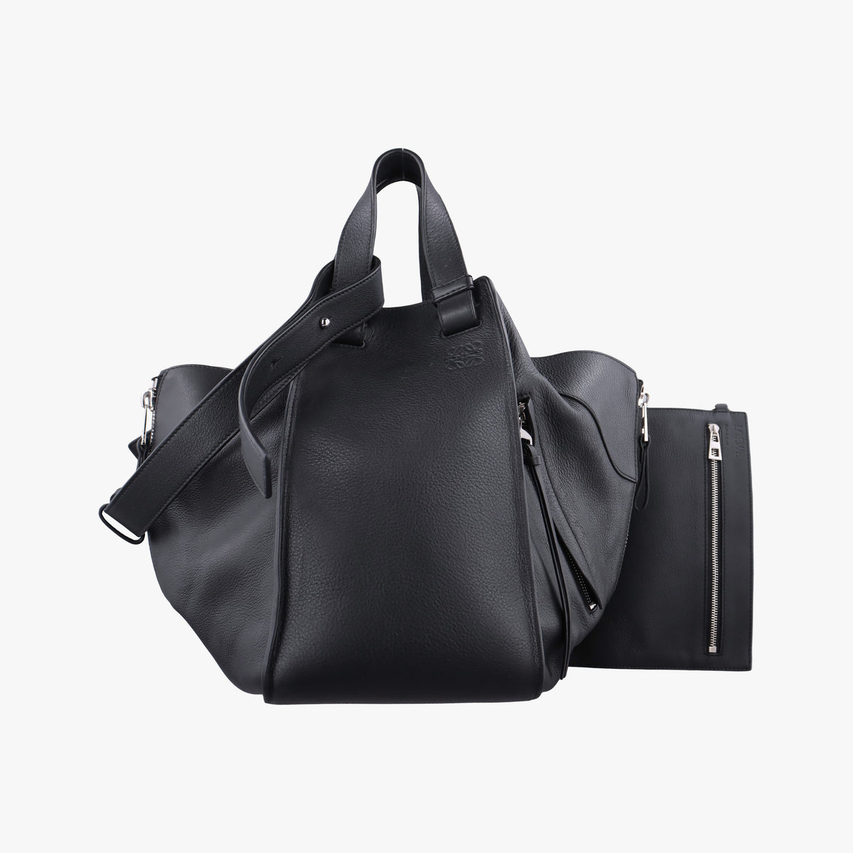 Pre-owned Loewe hammock Black leather  shoulderbag | stylenewstar