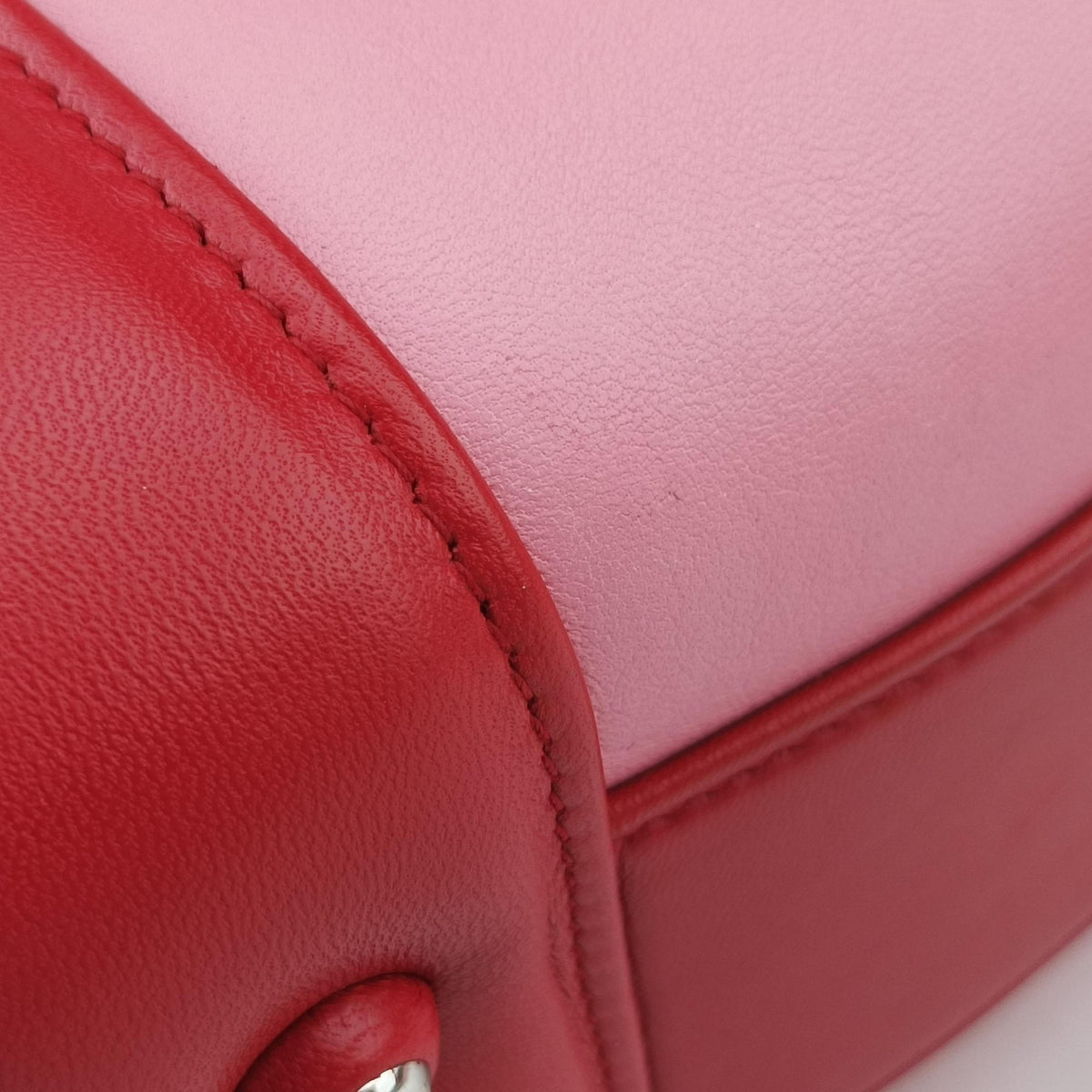 Secondhand Miu Miu Madras Pink × Red Leather  shoulderbag | stylenewstar