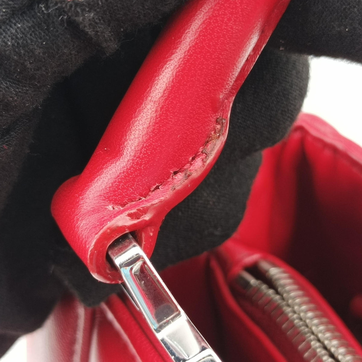 Secondhand Miu Miu Madras Pink × Red Leather  shoulderbag | stylenewstar