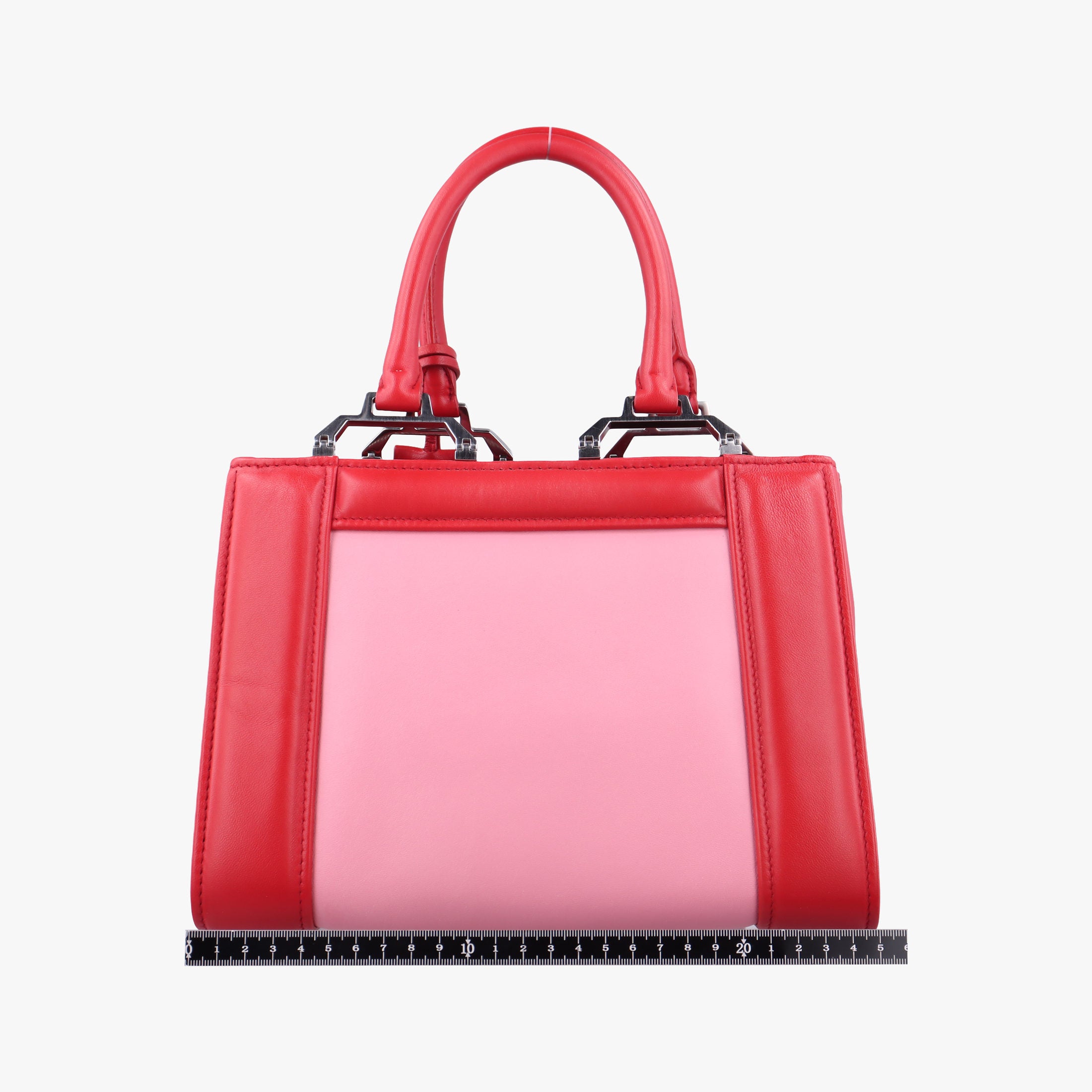 Secondhand Miu Miu Madras Pink × Red Leather  shoulderbag | stylenewstar