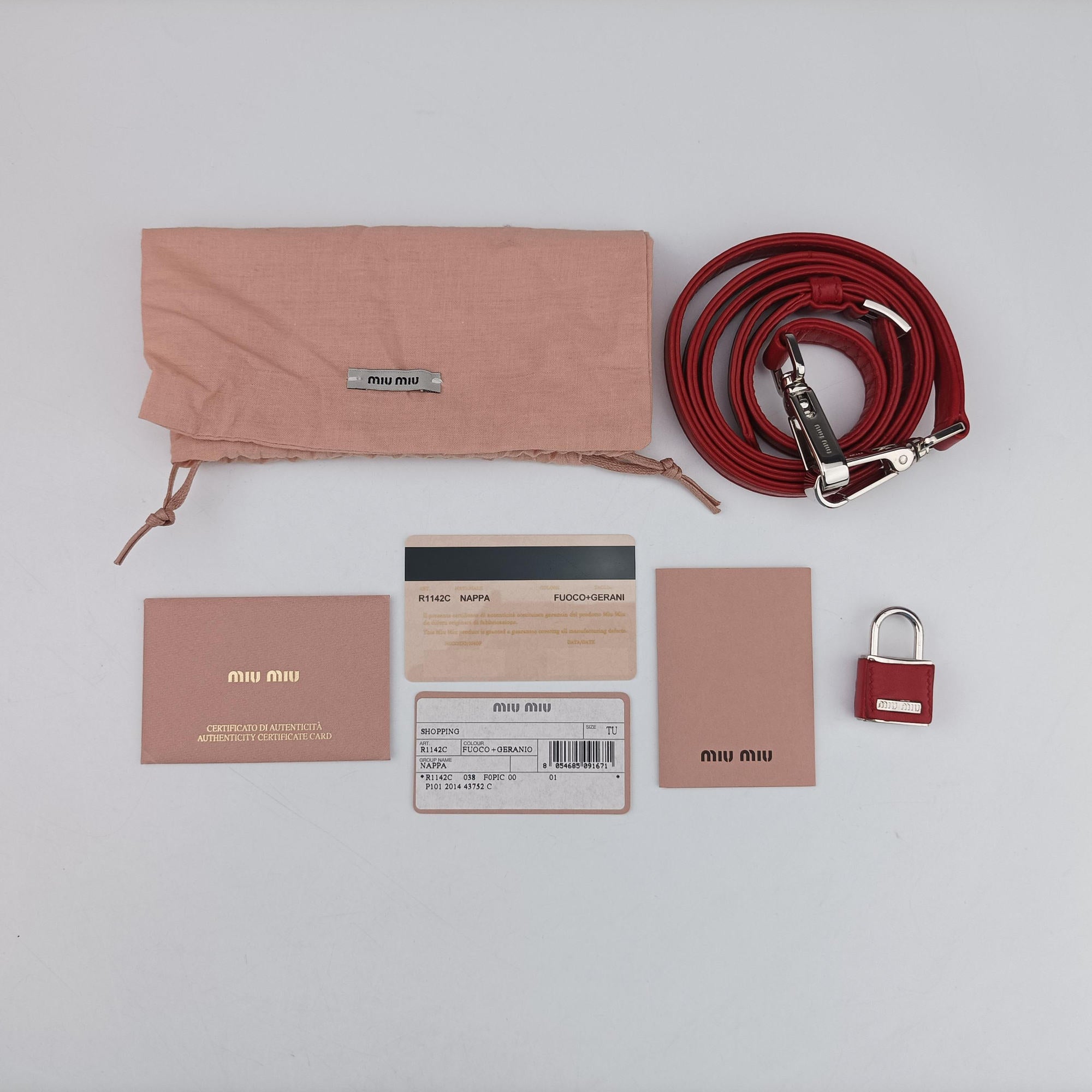 Secondhand Miu Miu Madras Pink × Red Leather  shoulderbag | stylenewstar
