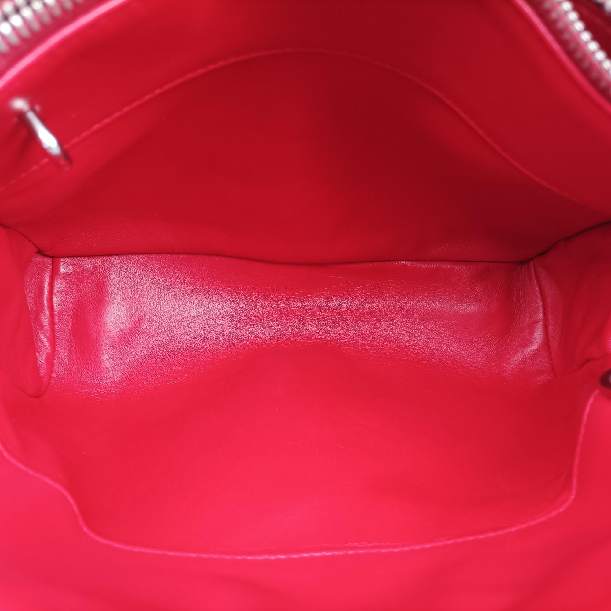 Secondhand Miu Miu Madras Pink × Red Leather  shoulderbag | stylenewstar