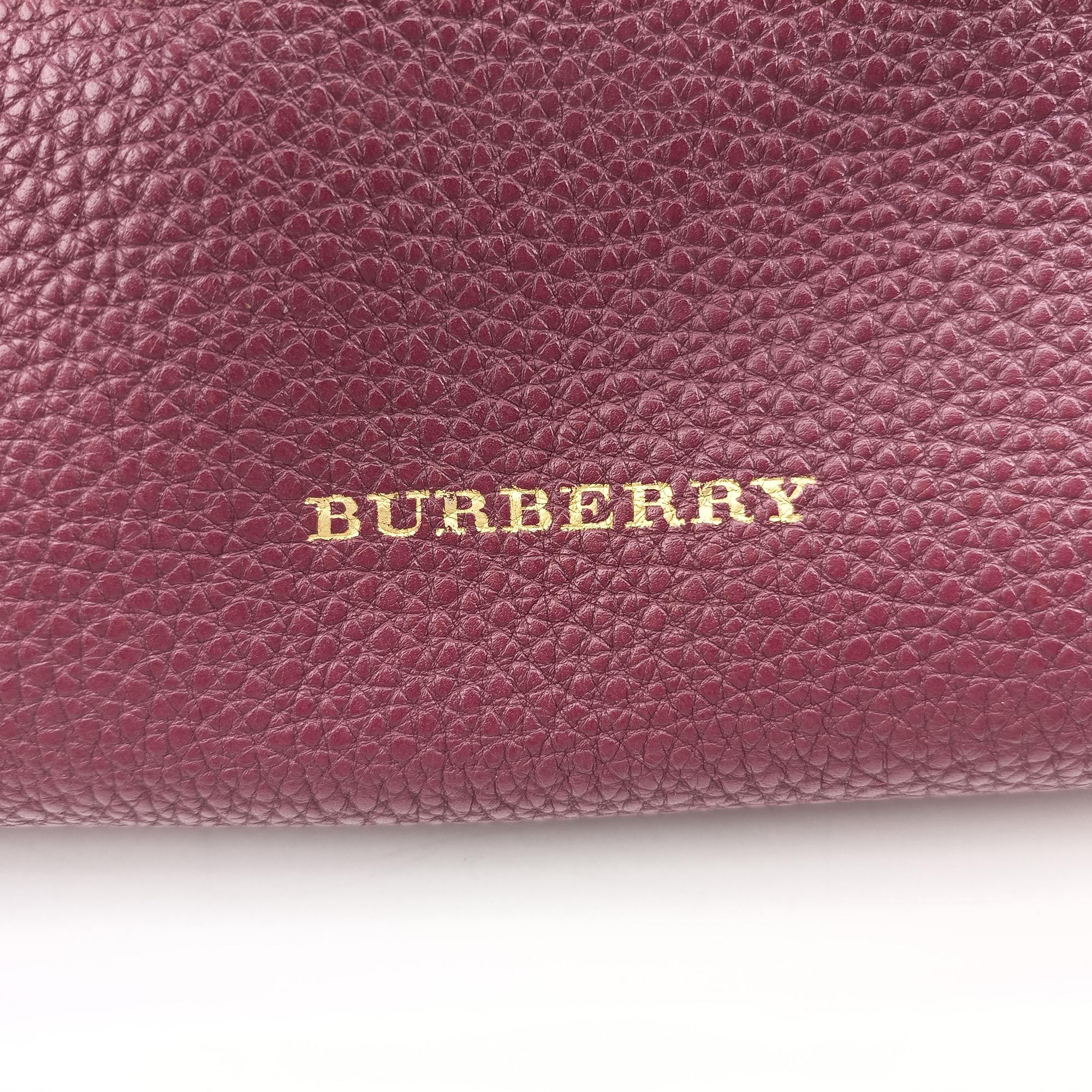 Pre-owned Burberry The Banner Burgundy×Multicolor Leather × canvas  handbag | stylenewstar