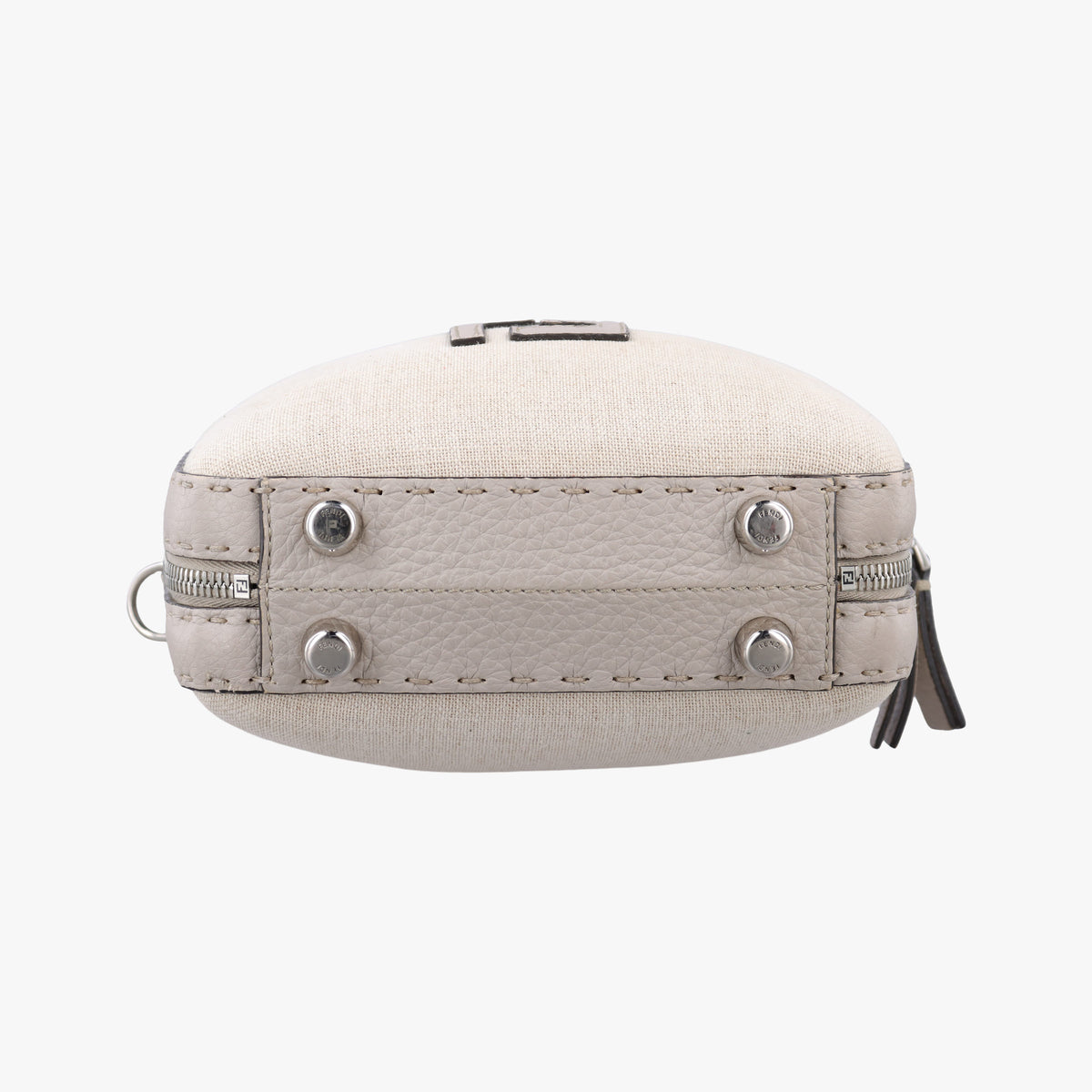 Pre-owned Fendi Travel Beige Canvas ×  Calf Leather 7VA552 shoulderbag | stylenewstar