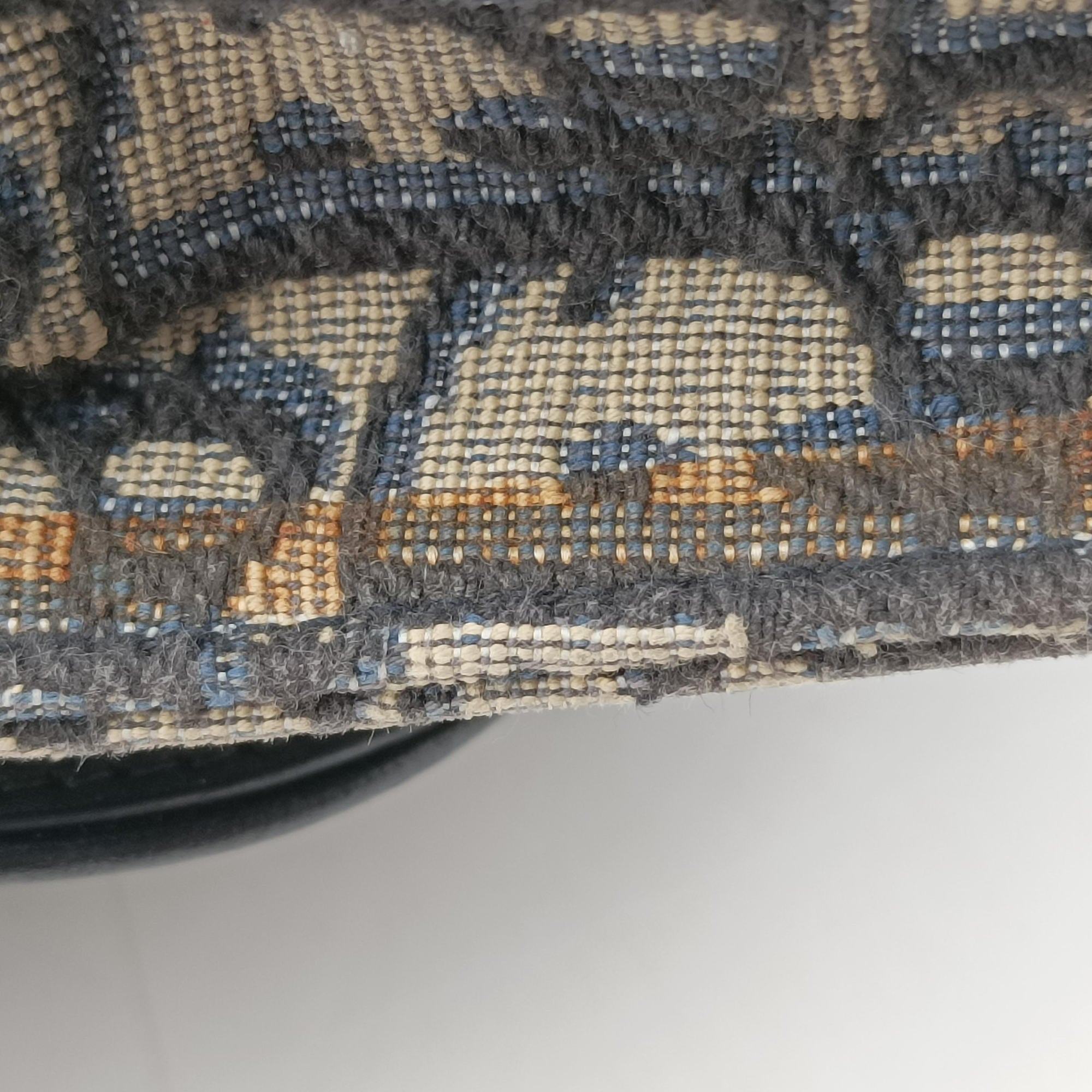 Vintage Christian Dior Saddle Navy×Gray Jacquard x Leather  bum bag/waist bag | stylenewstar