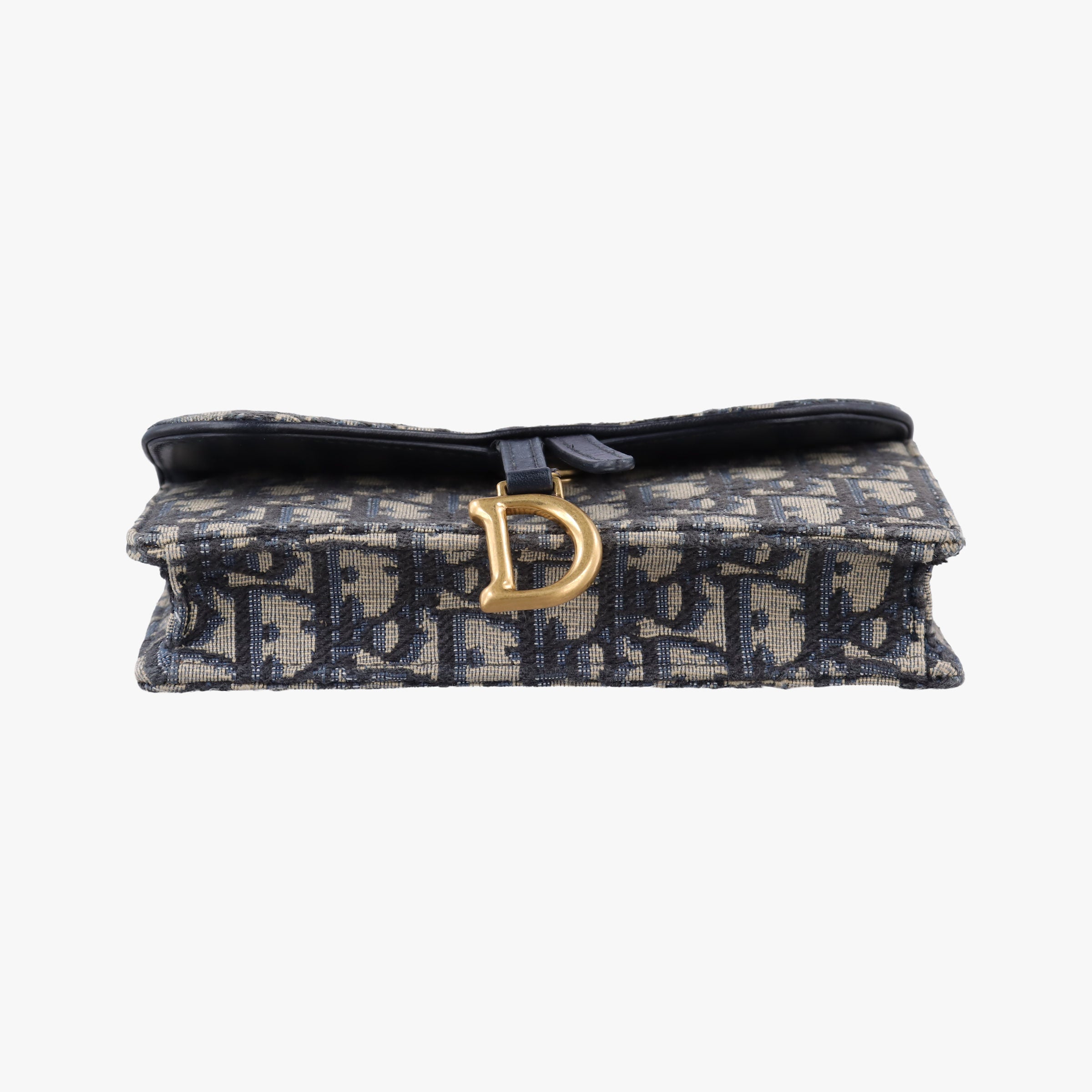 Vintage Christian Dior Saddle Navy×Gray Jacquard x Leather  bum bag/waist bag | stylenewstar