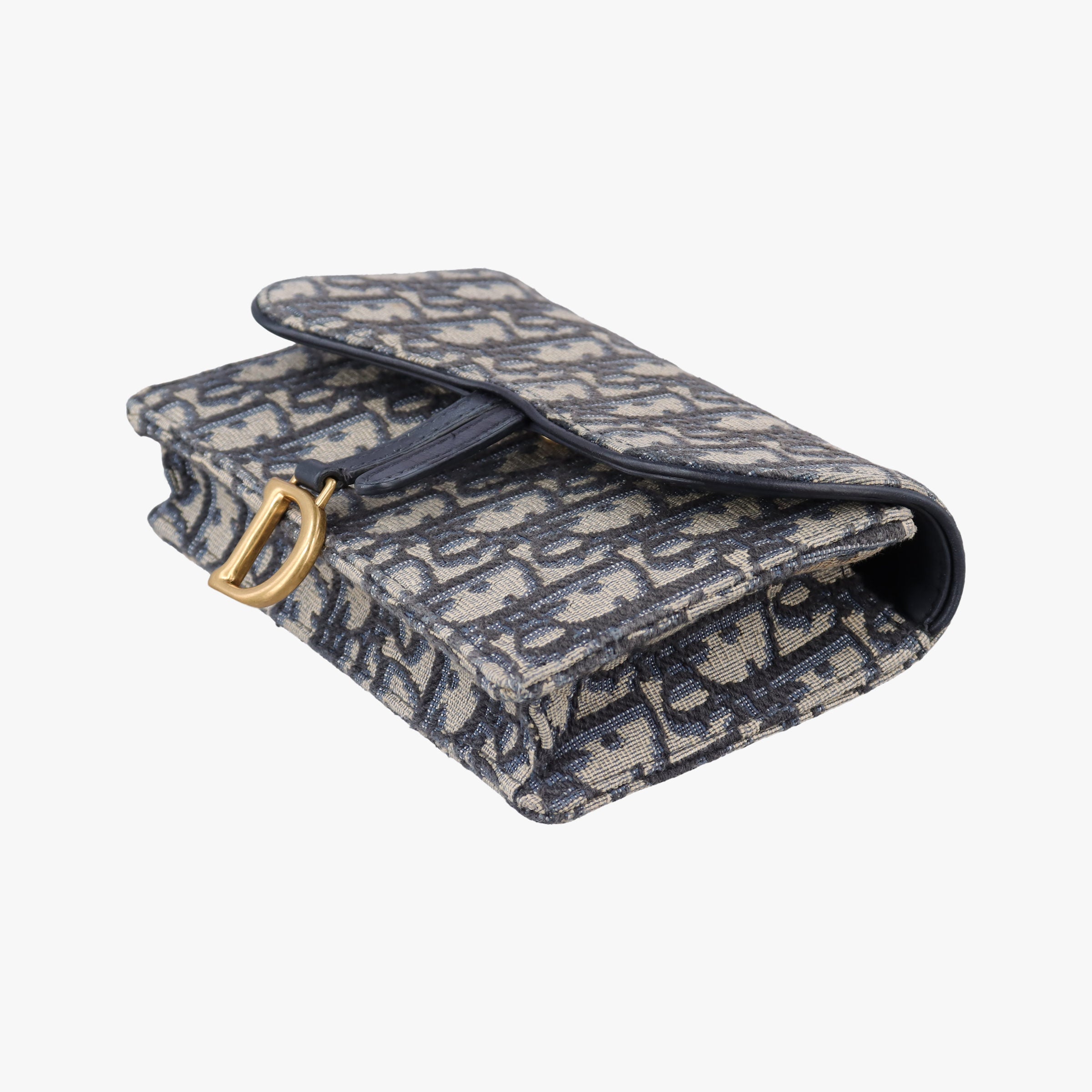 Vintage Christian Dior Saddle Navy×Gray Jacquard x Leather  bum bag/waist bag | stylenewstar