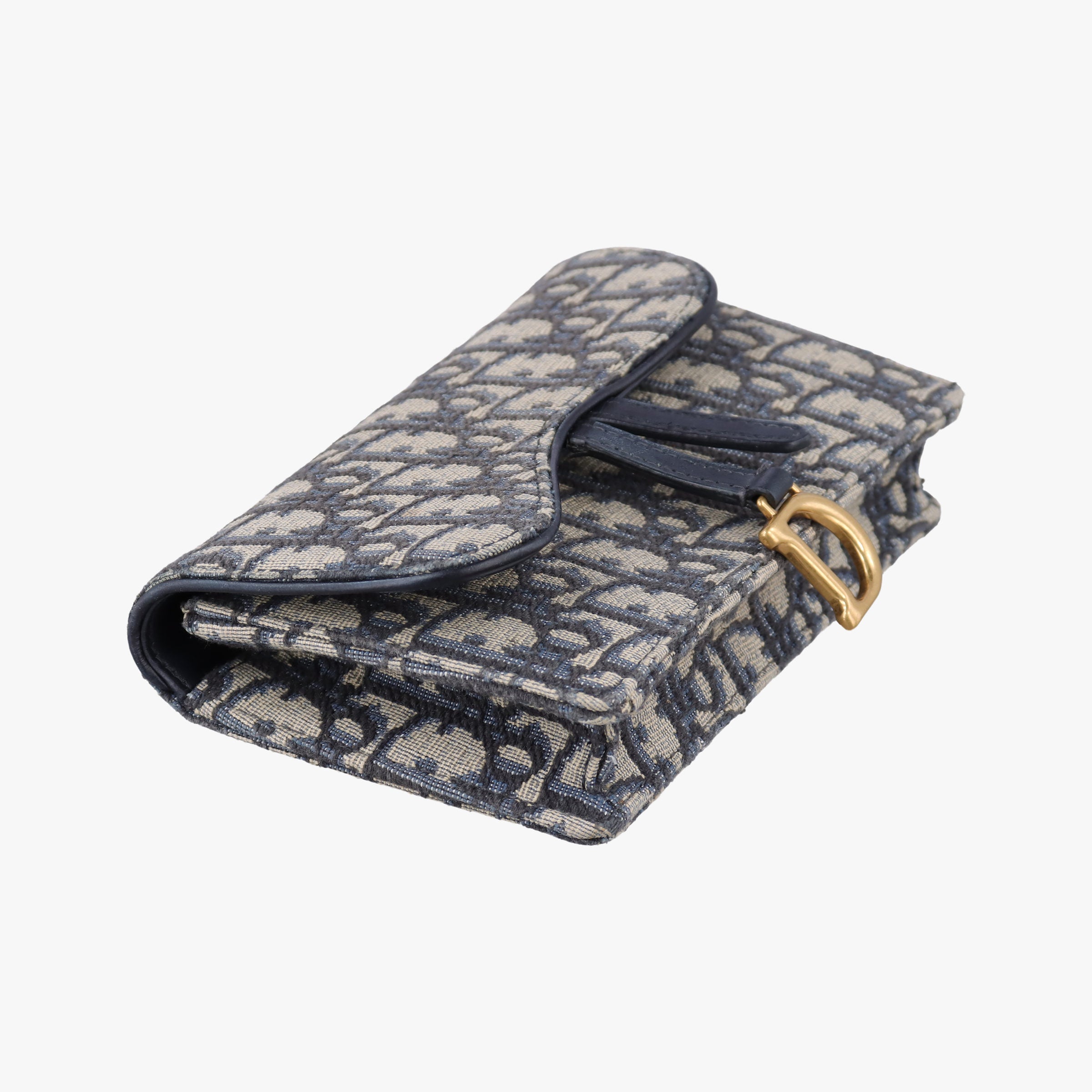 Vintage Christian Dior Saddle Navy×Gray Jacquard x Leather  bum bag/waist bag | stylenewstar