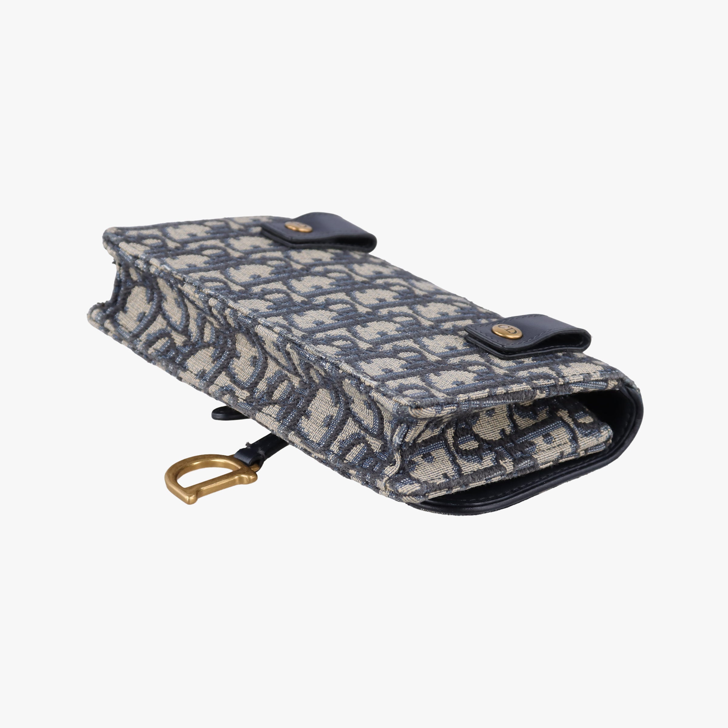 Vintage Christian Dior Saddle Navy×Gray Jacquard x Leather  bum bag/waist bag | stylenewstar