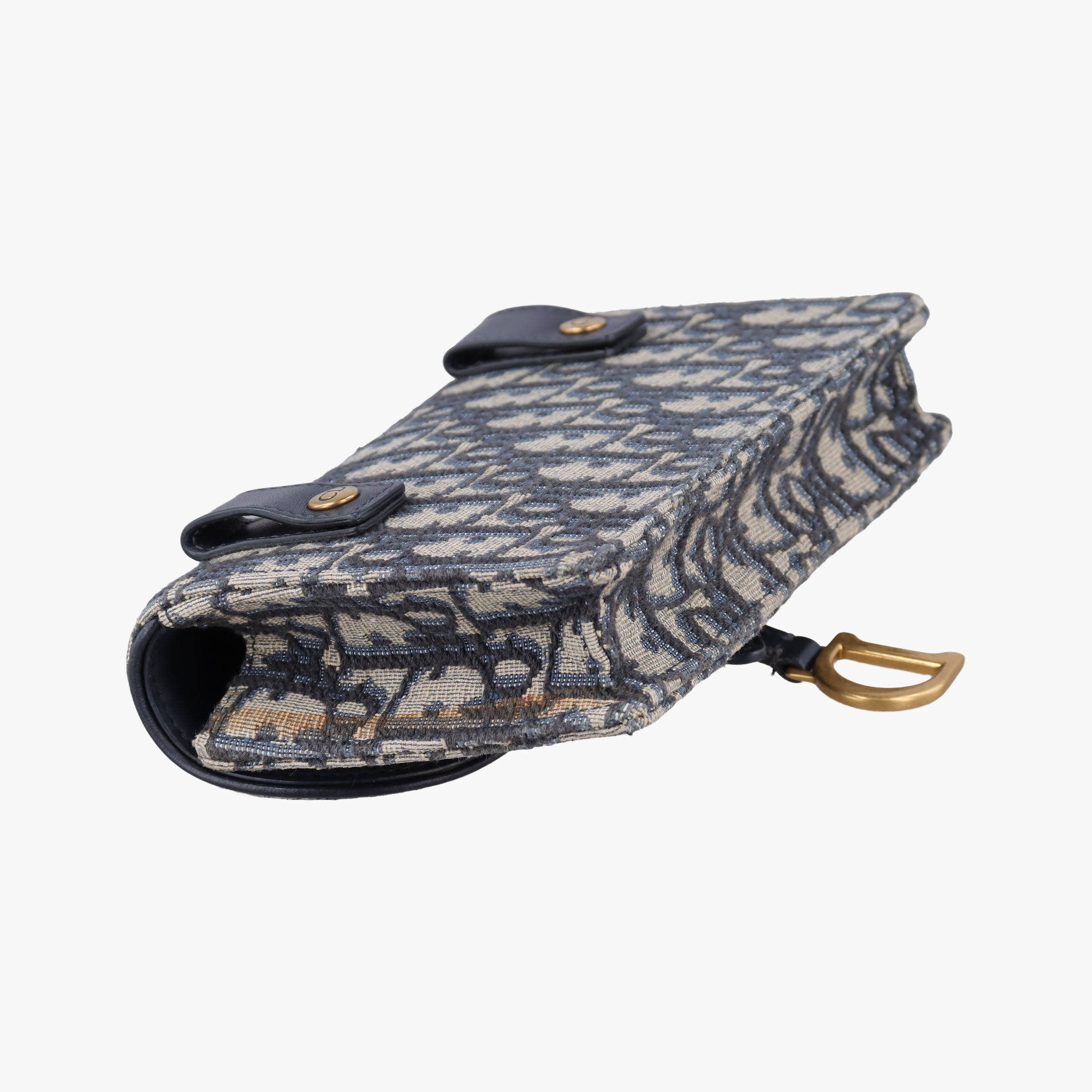 Vintage Christian Dior Saddle Navy×Gray Jacquard x Leather  bum bag/waist bag | stylenewstar