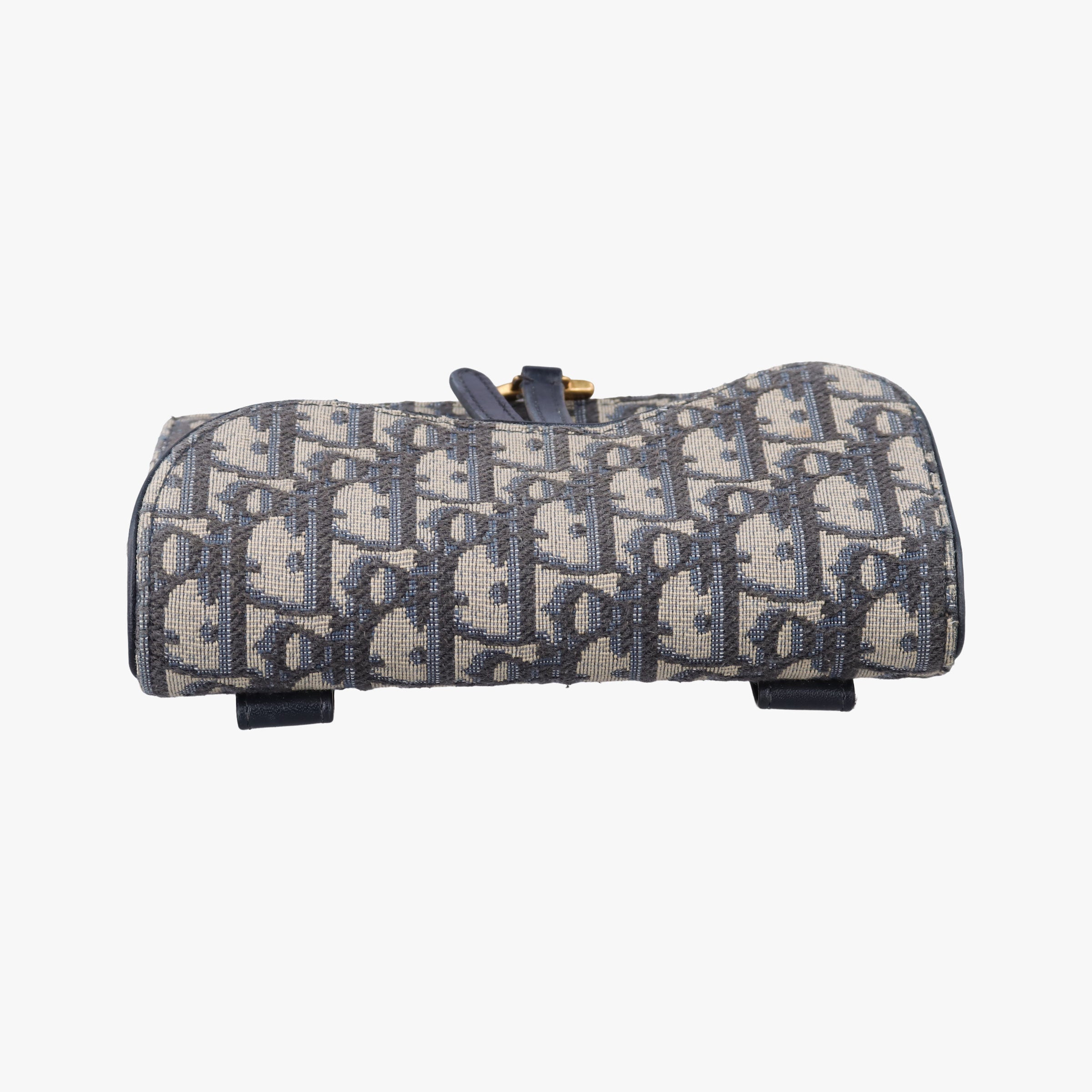 Vintage Christian Dior Saddle Navy×Gray Jacquard x Leather  bum bag/waist bag | stylenewstar