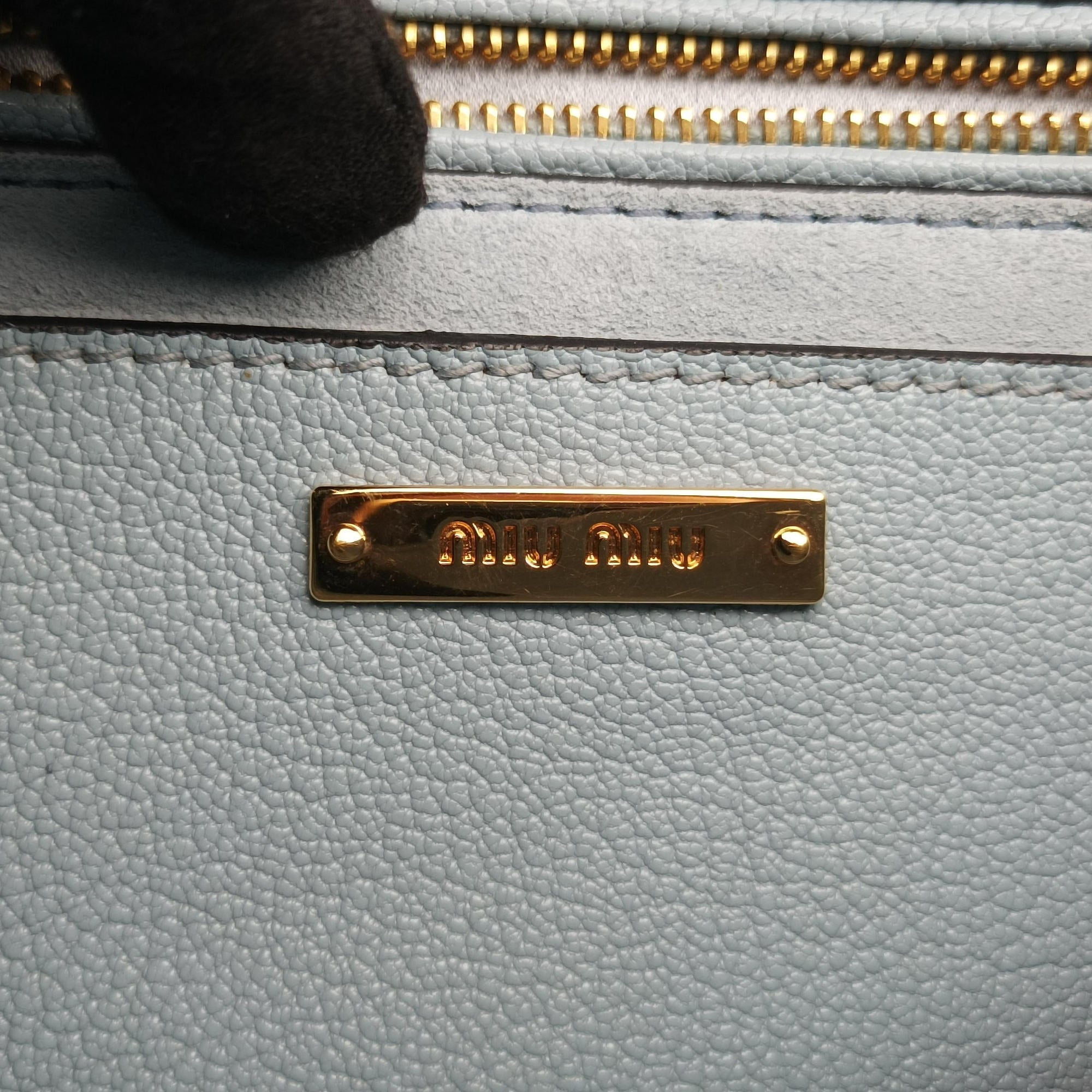 Pre-owned Miu Miu Miu Lady Blue×multiclor Leather  shoulderbag | stylenewstar