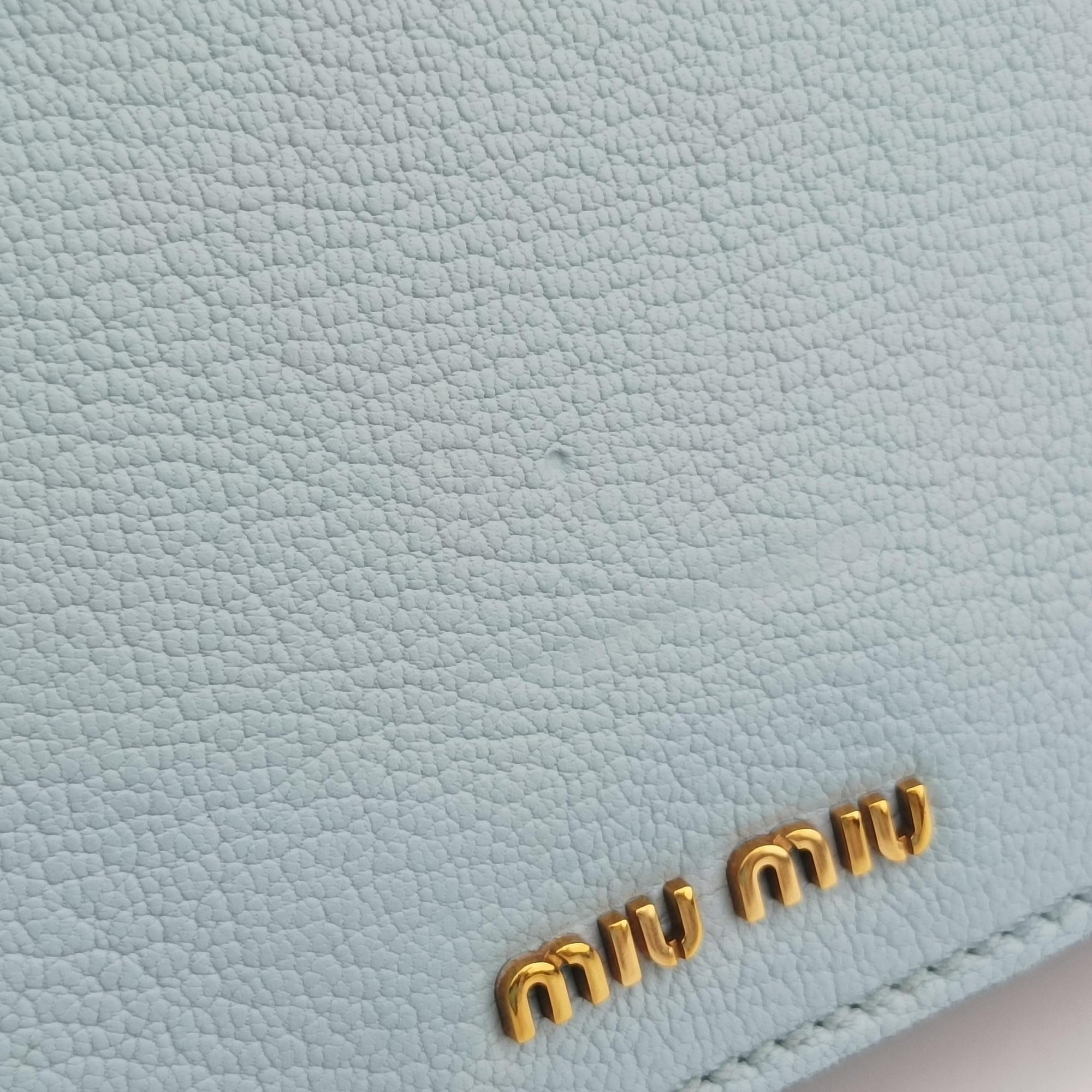 Pre-owned Miu Miu Miu Lady Blue×multiclor Leather  shoulderbag | stylenewstar