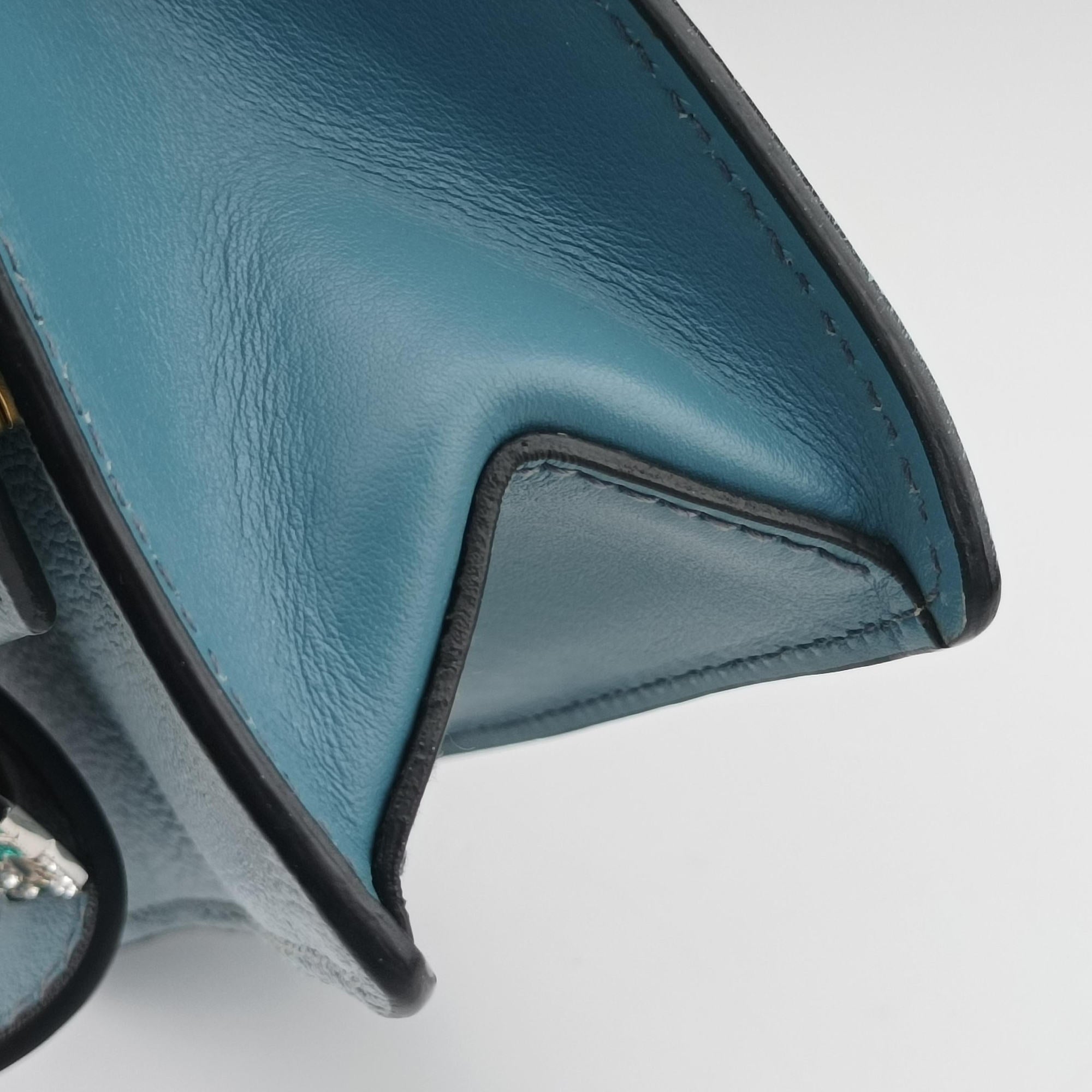 Pre-owned Miu Miu Miu Lady Blue×multiclor Leather  shoulderbag | stylenewstar