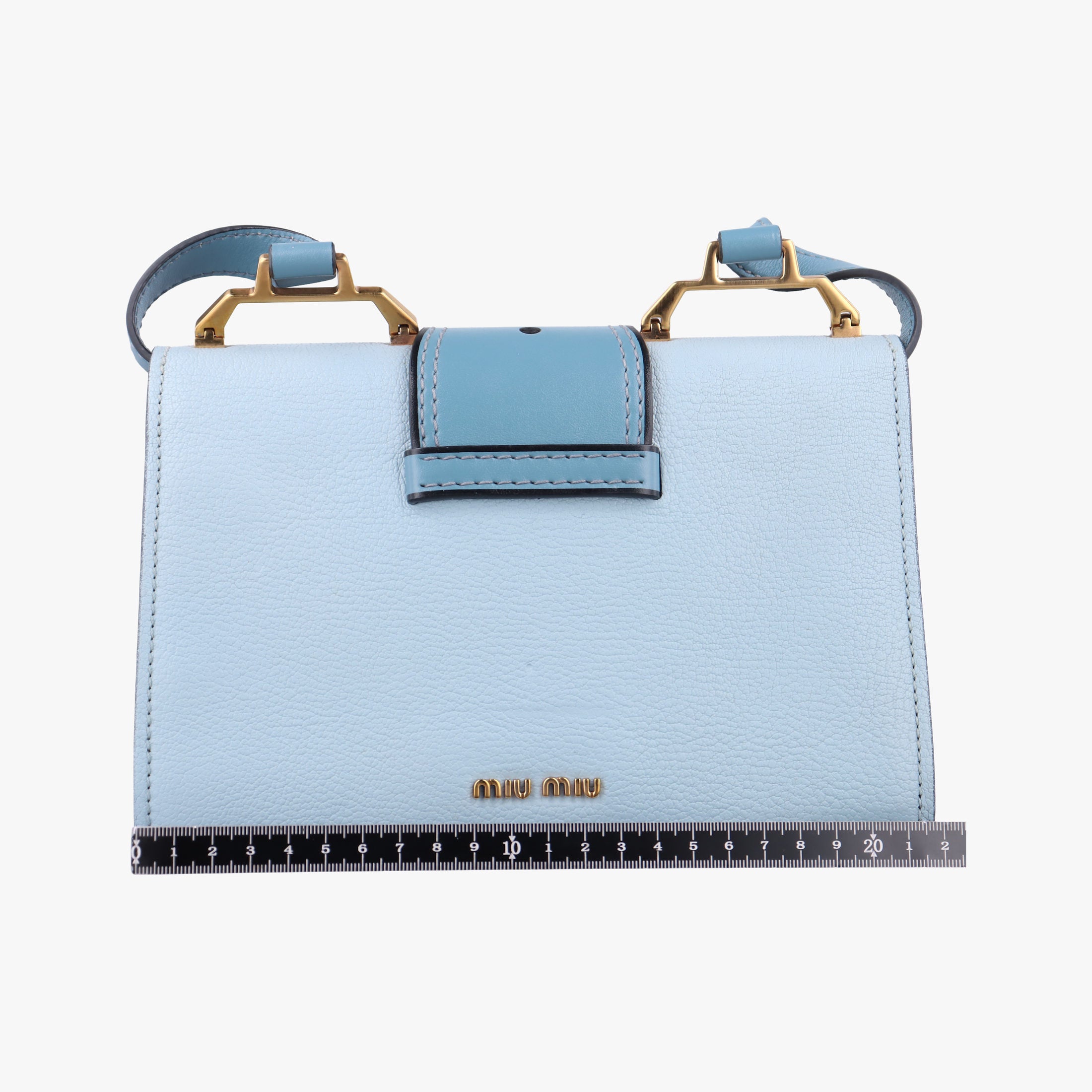 Pre-owned Miu Miu Miu Lady Blue×multiclor Leather  shoulderbag | stylenewstar