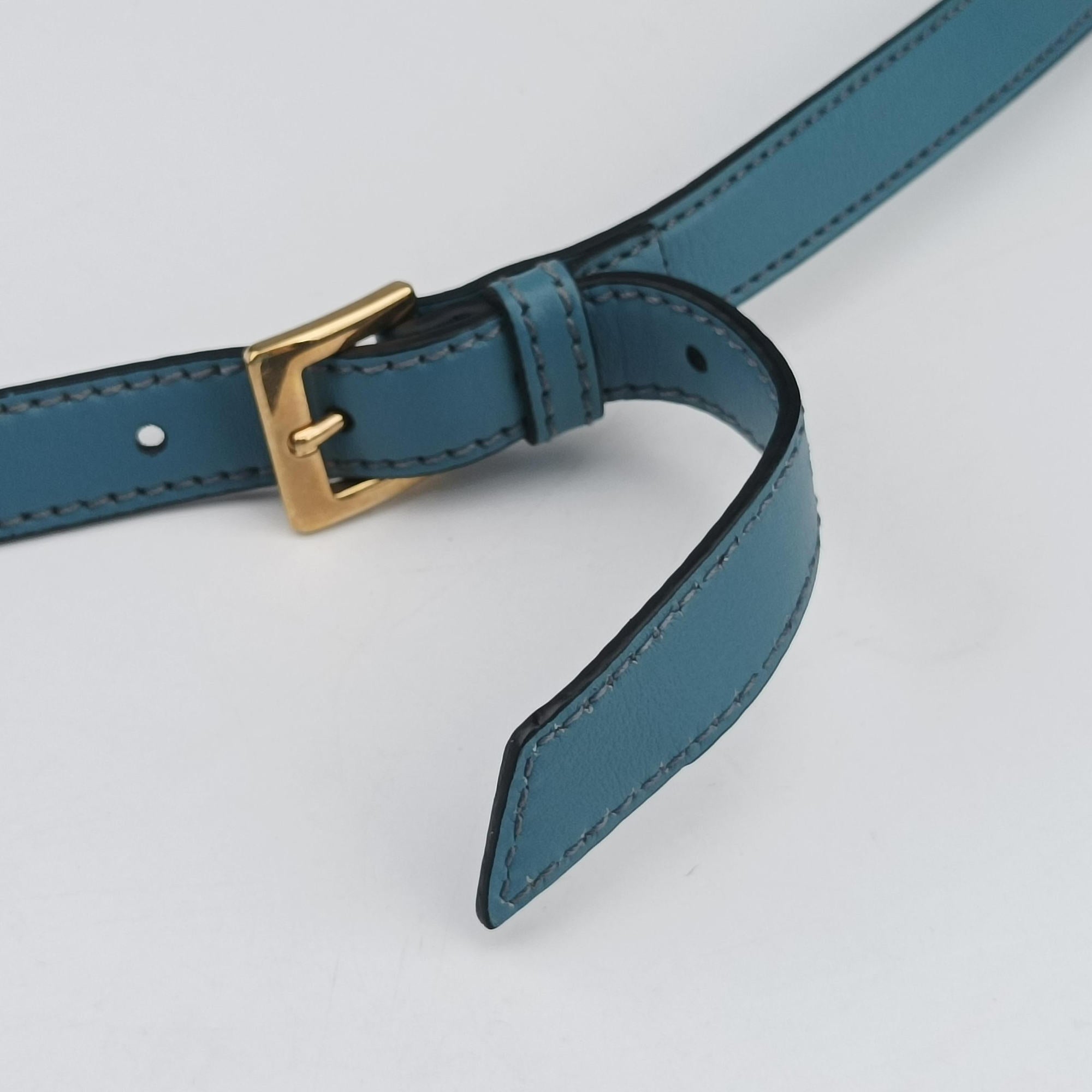 Pre-owned Miu Miu Miu Lady Blue×multiclor Leather  shoulderbag | stylenewstar