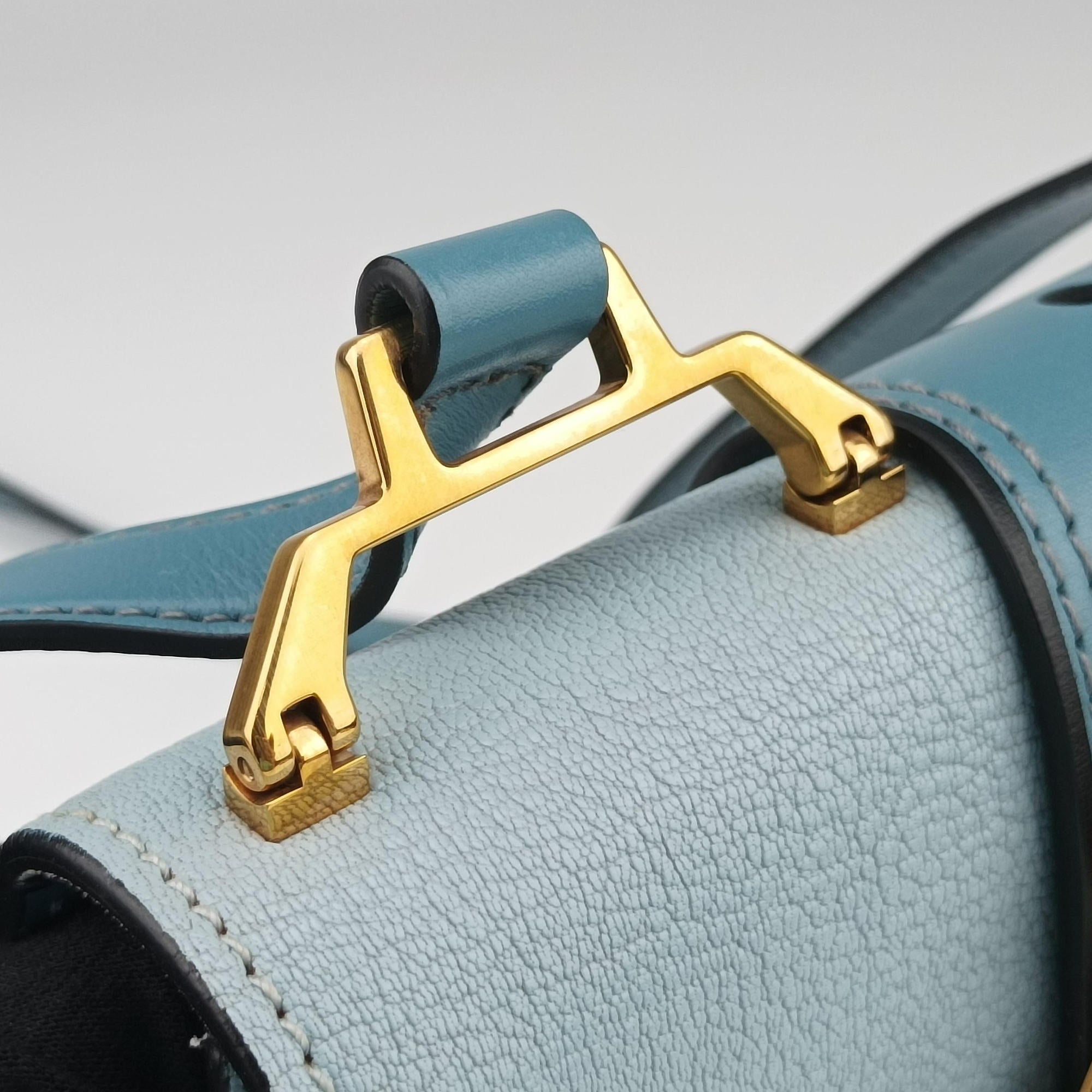 Pre-owned Miu Miu Miu Lady Blue×multiclor Leather  shoulderbag | stylenewstar