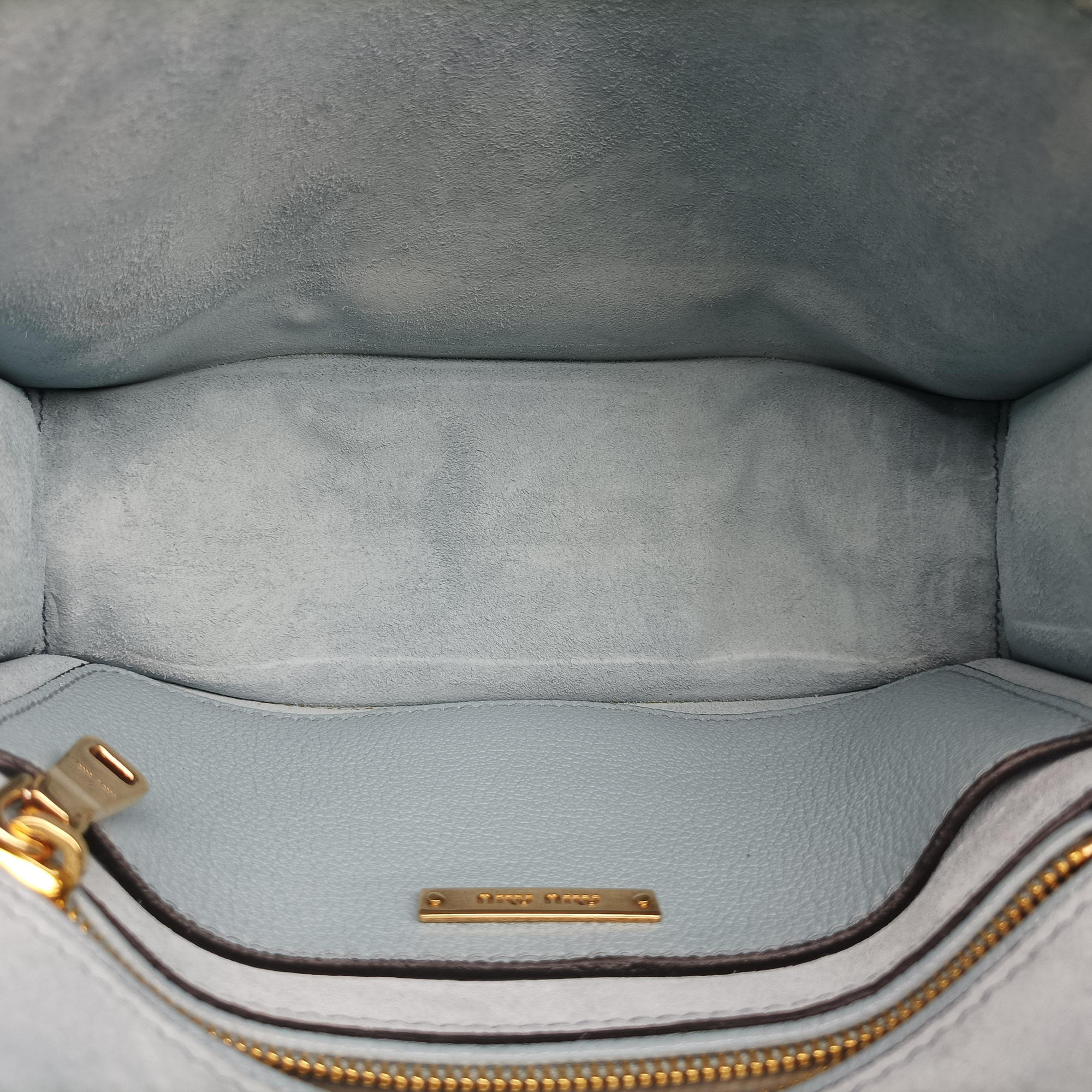 Pre-owned Miu Miu Miu Lady Blue×multiclor Leather  shoulderbag | stylenewstar