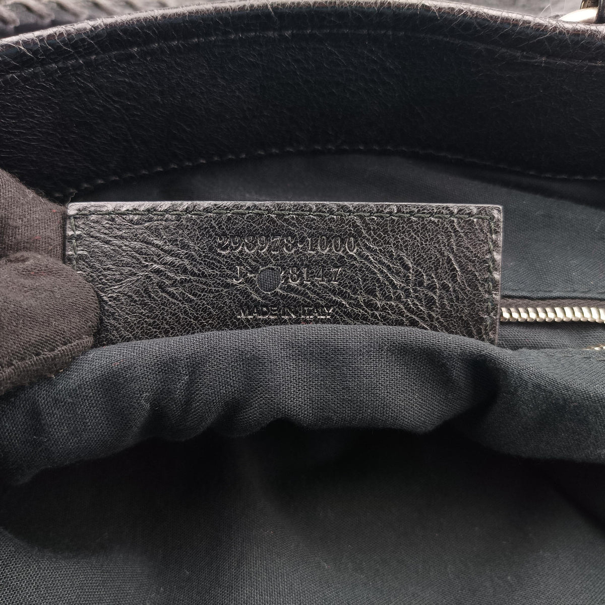 Pre-owned Balenciaga Classic Black Arena Lambskin  shoulderbag | stylenewstar