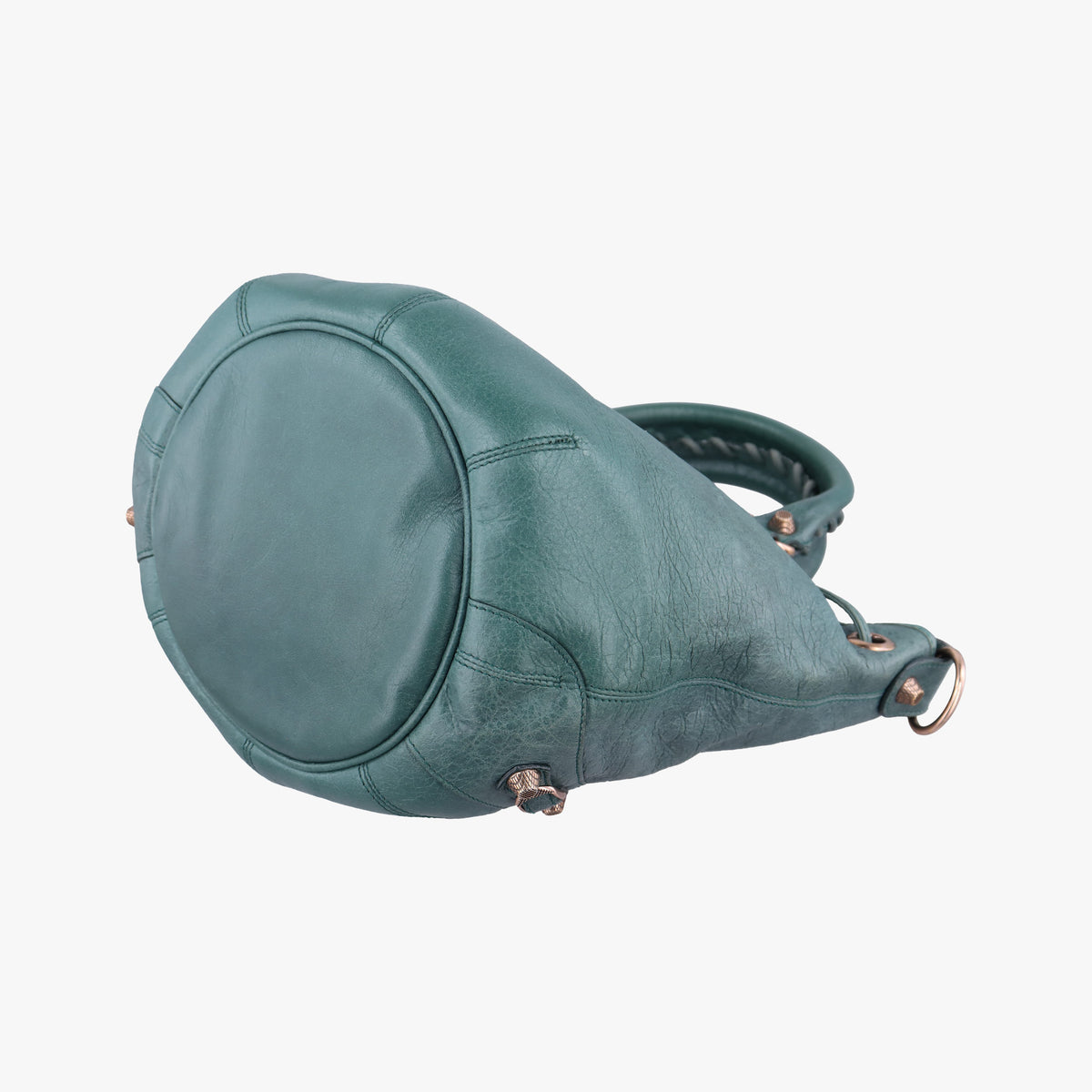Pre-owned Balenciaga Mini Pompon Green lambskin  shoulderbag | stylenewstar