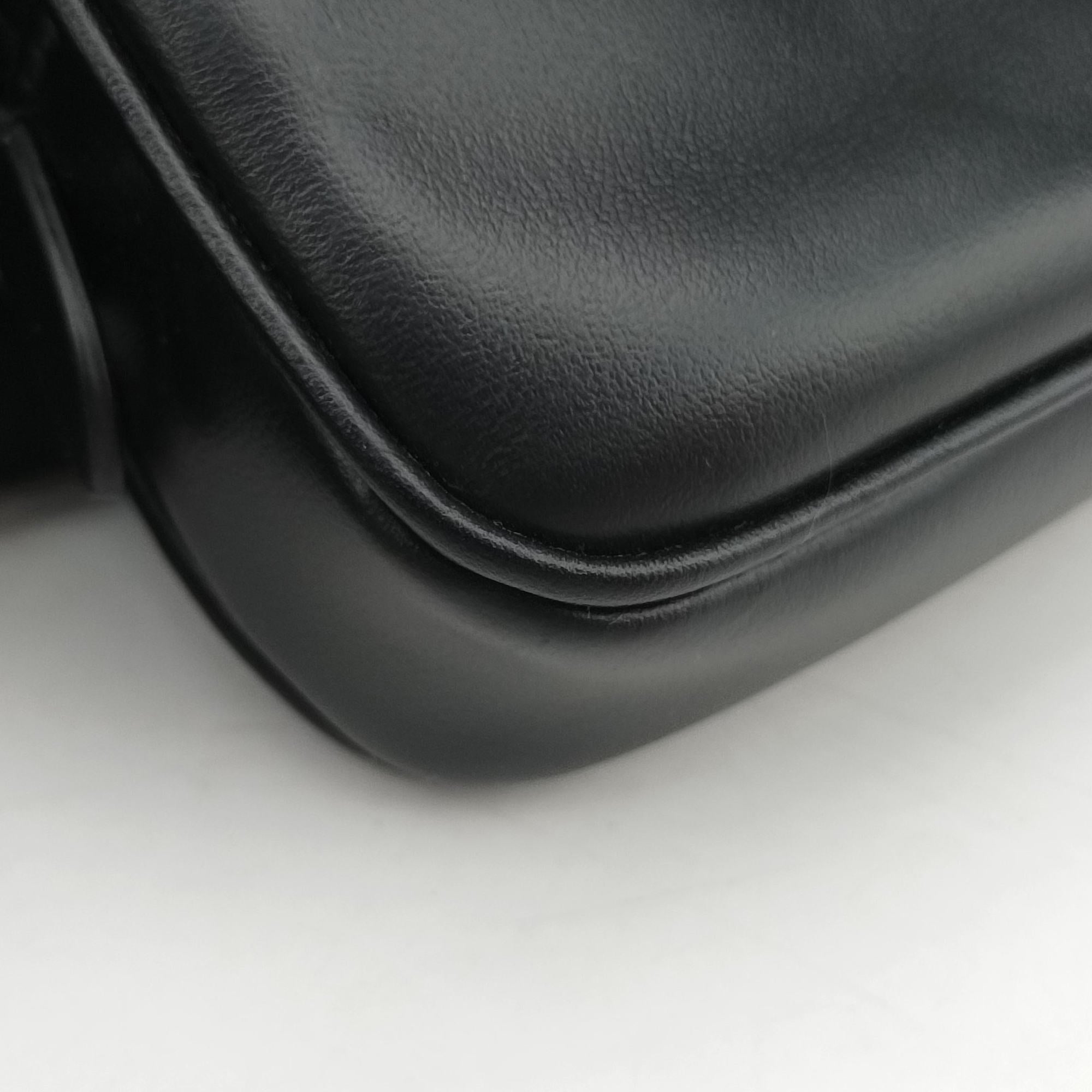 Secondhand Miu Miu Logo belt Black leather  bum bag/waist bag | stylenewstar