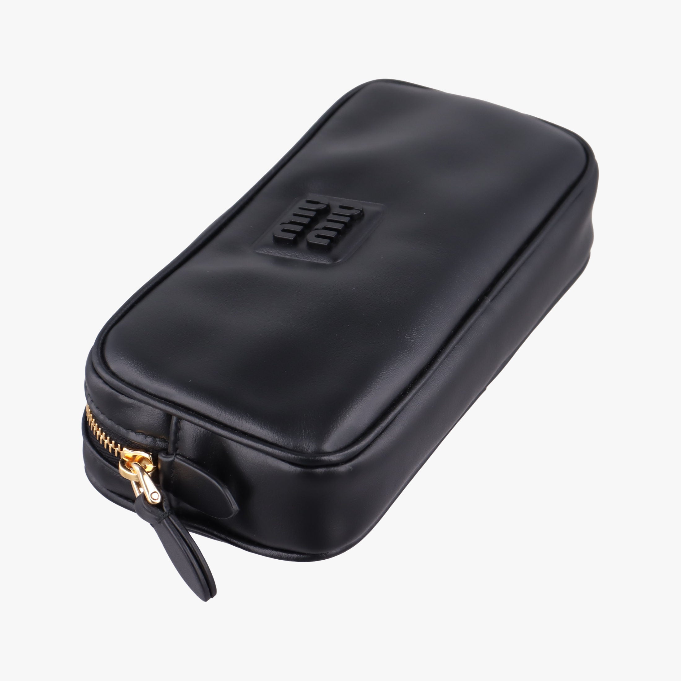 Secondhand Miu Miu Logo belt Black leather  bum bag/waist bag | stylenewstar