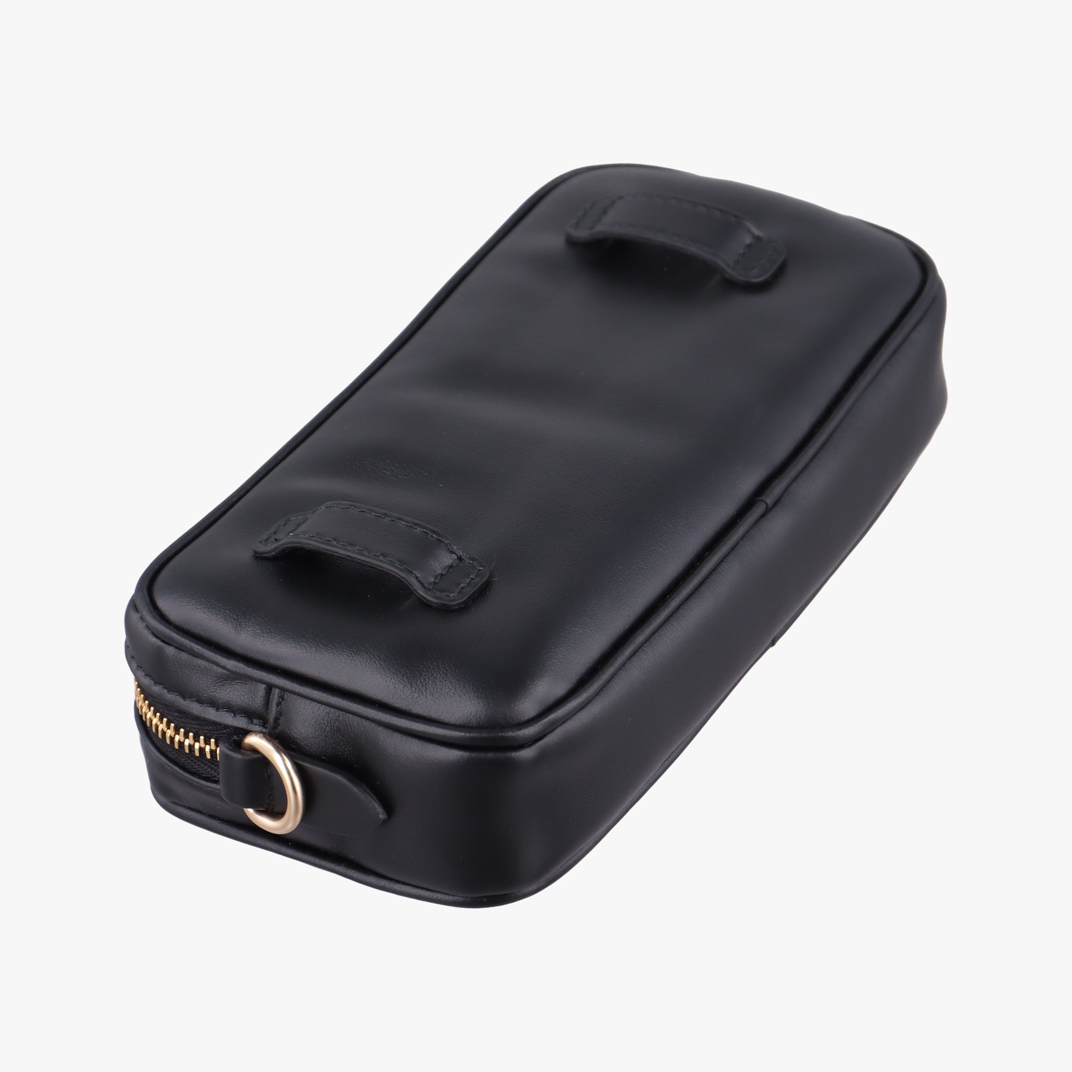 Secondhand Miu Miu Logo belt Black leather  bum bag/waist bag | stylenewstar