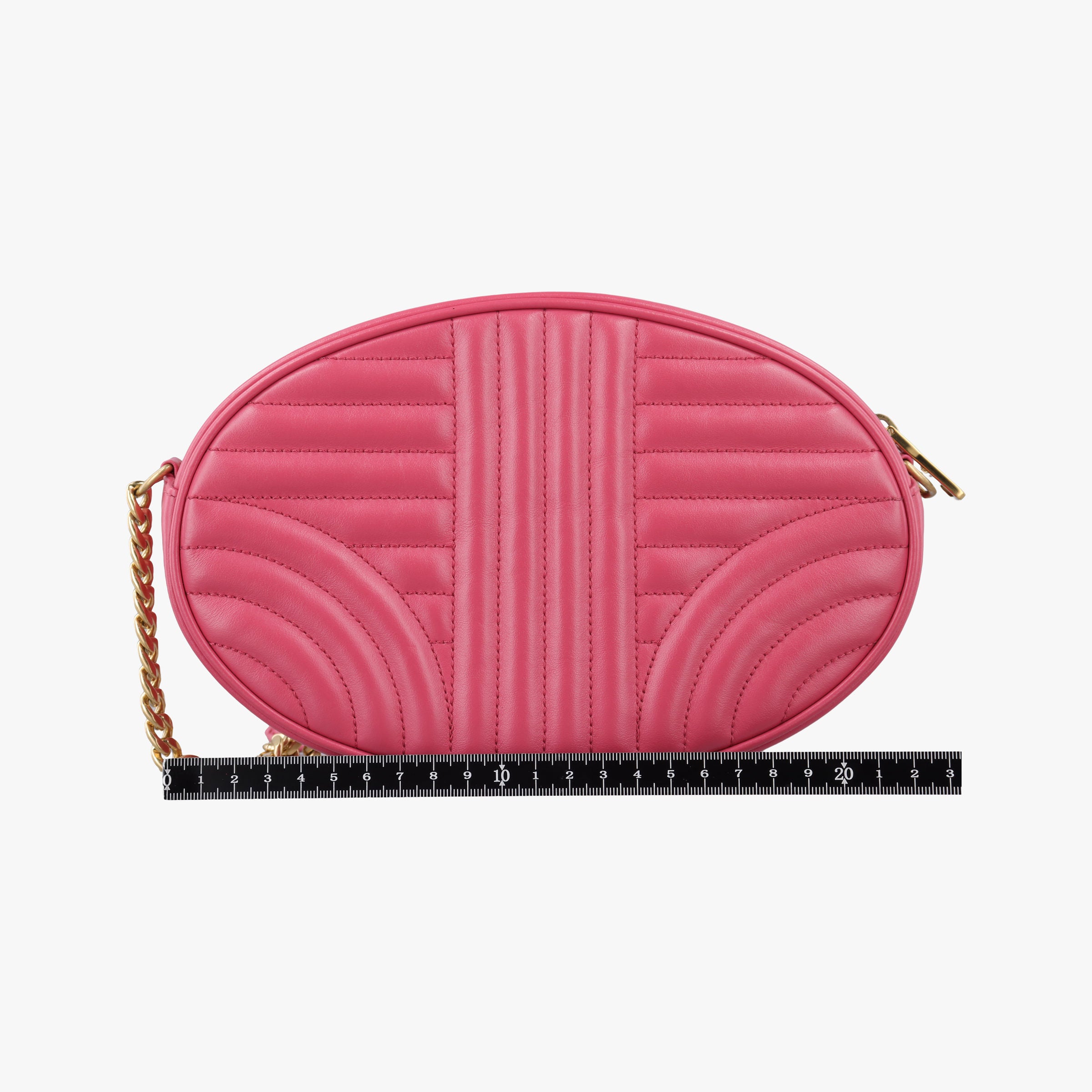 Vintage Prada Impunture Diagramme Oval Pink leather 1BH131 shoulderbag | stylenewstar