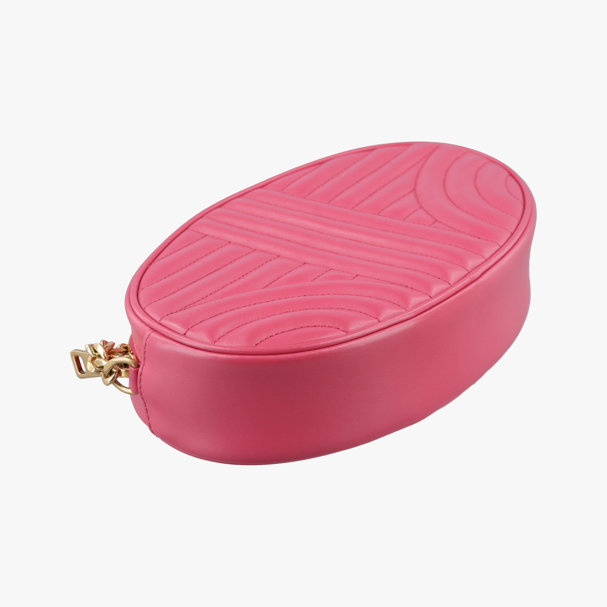 Vintage Prada Impunture Diagramme Oval Pink leather 1BH131 shoulderbag | stylenewstar