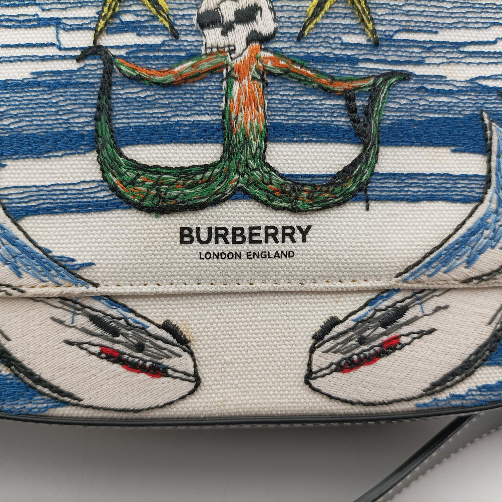 Pre-owned Burberry Olympia Multicolour canvas×leather  shoulderbag | stylenewstar