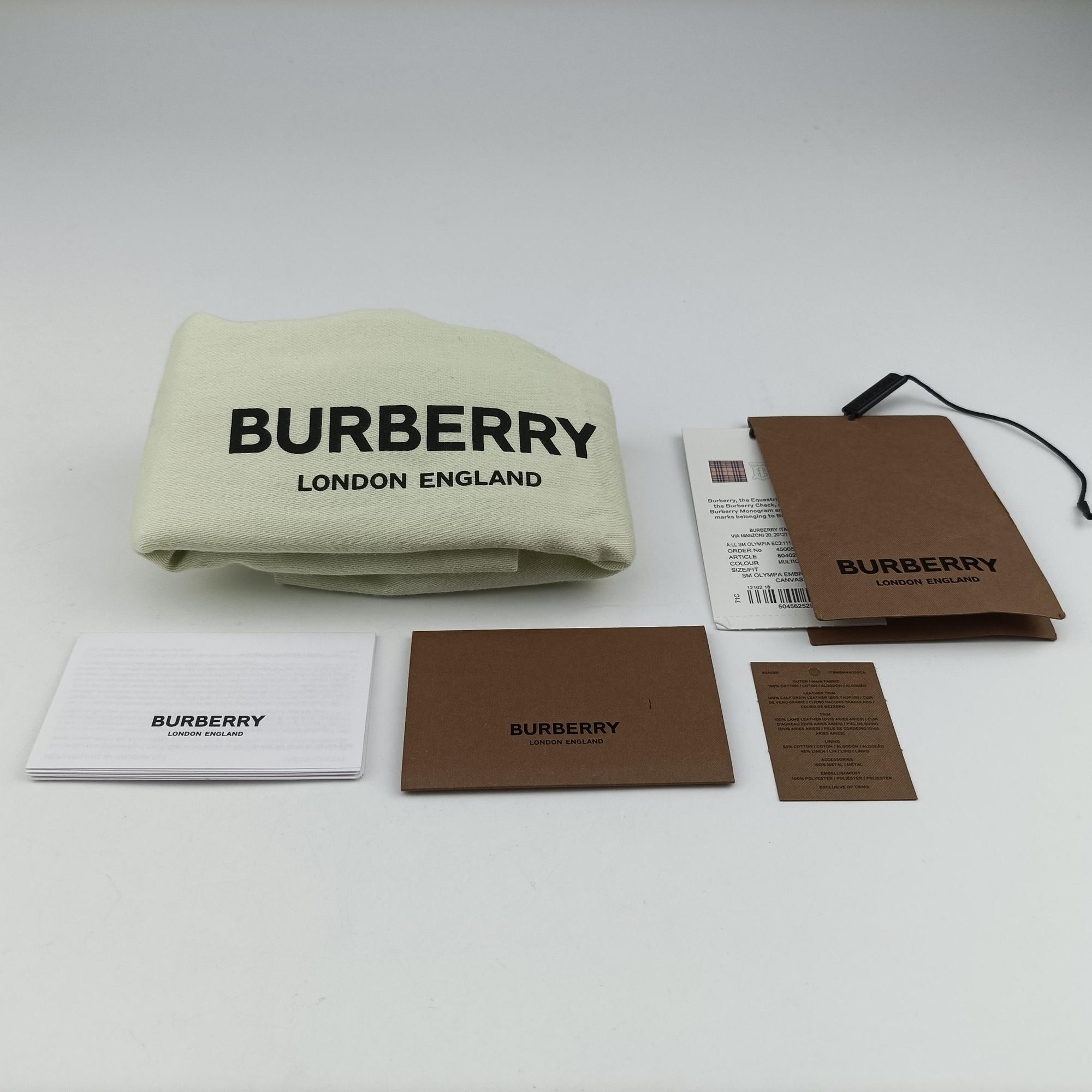 Pre-owned Burberry Olympia Multicolour canvas×leather  shoulderbag | stylenewstar