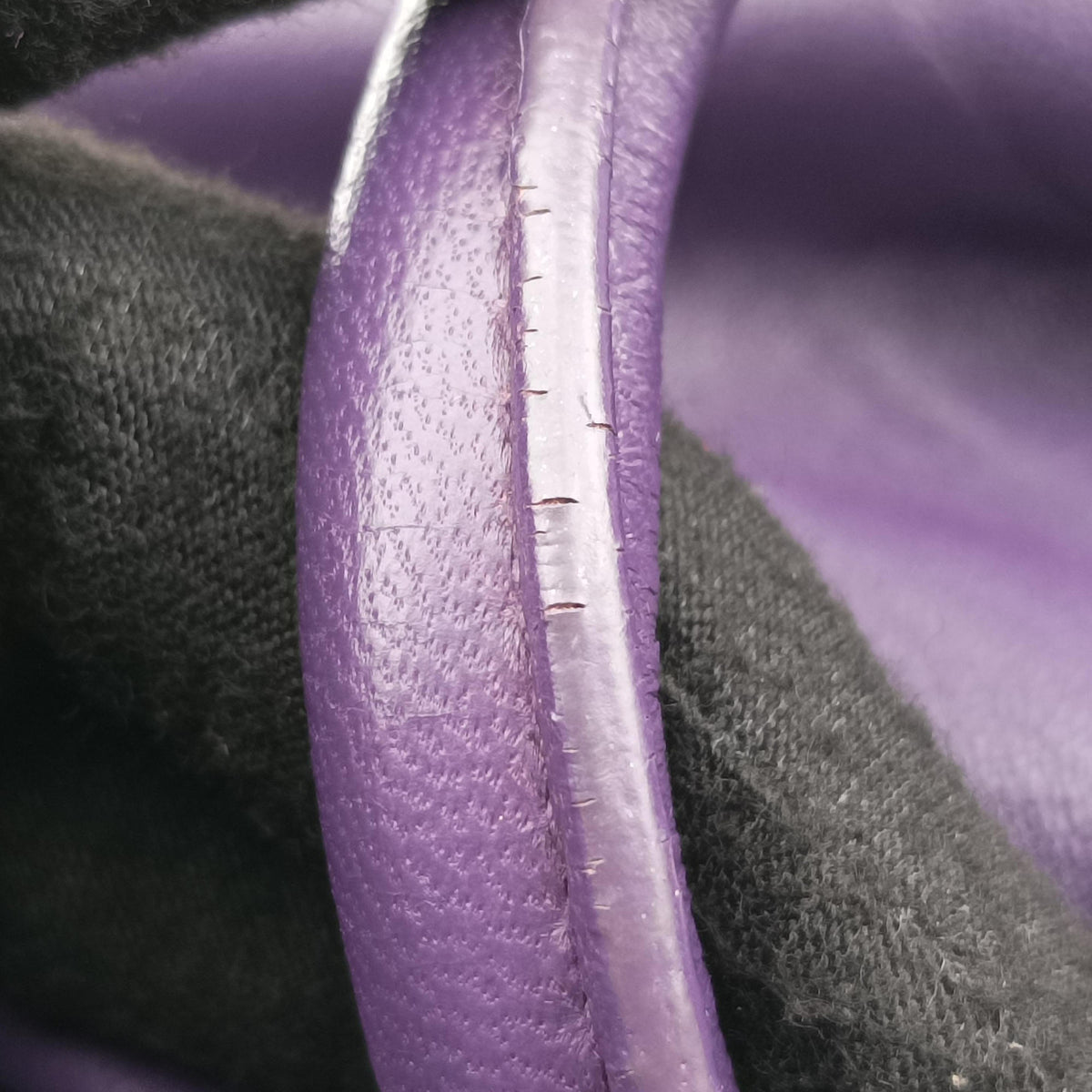 Vintage Prada ribbon gather Purple Leather BN1631 shoulderbag | stylenewstar