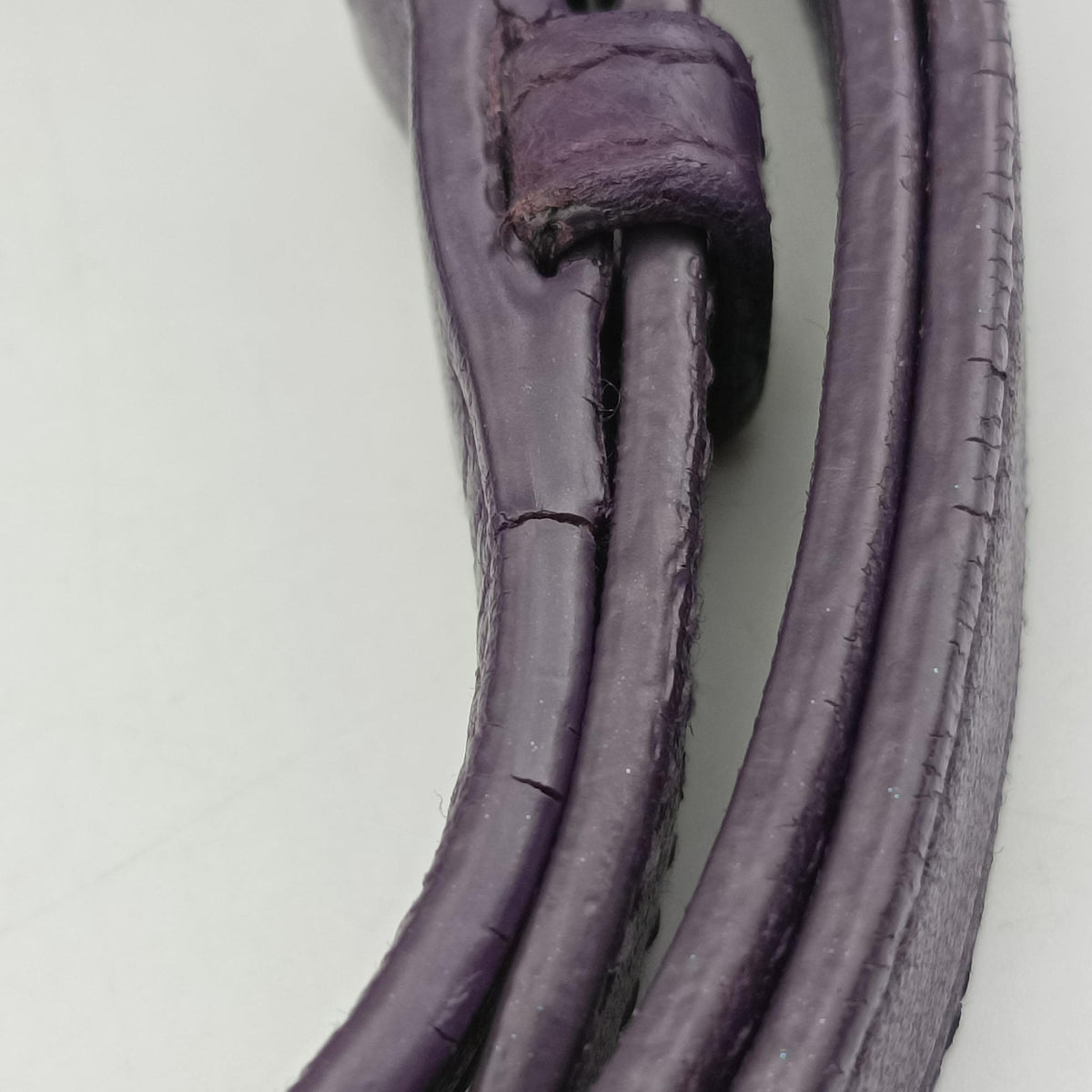 Vintage Prada ribbon gather Purple Leather BN1631 shoulderbag | stylenewstar