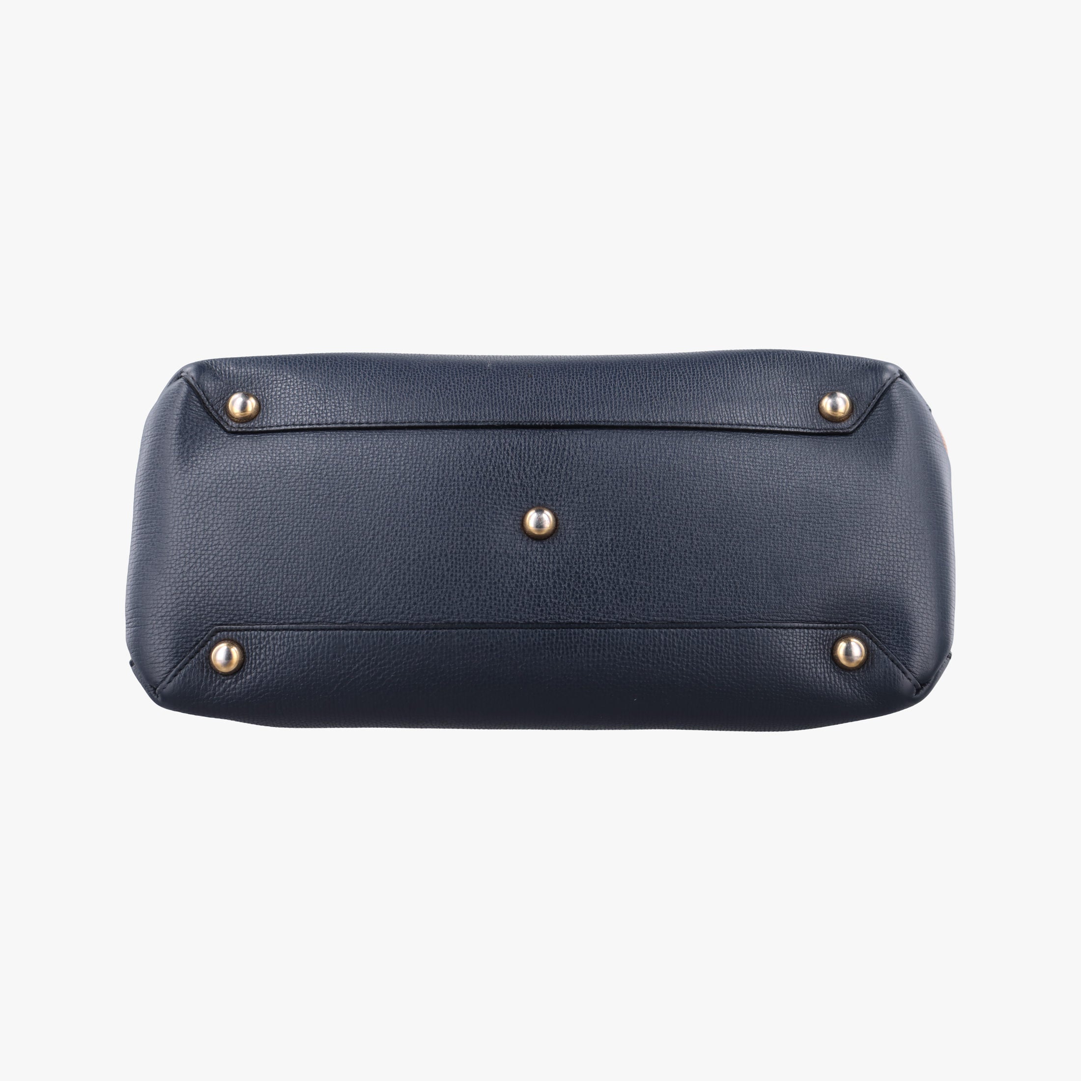 Pre-owned Burberry The Banner Navy×Multicolor Leather × Canvas  handbag | stylenewstar