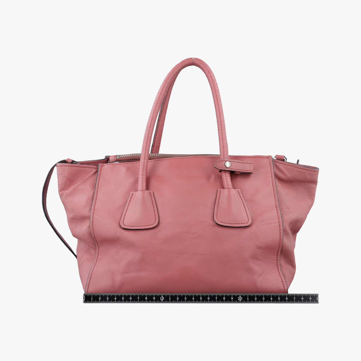 Secondhand Prada Twin Pocket Winged Tote Pink Leather BN2619 shoulderbag | stylenewstar